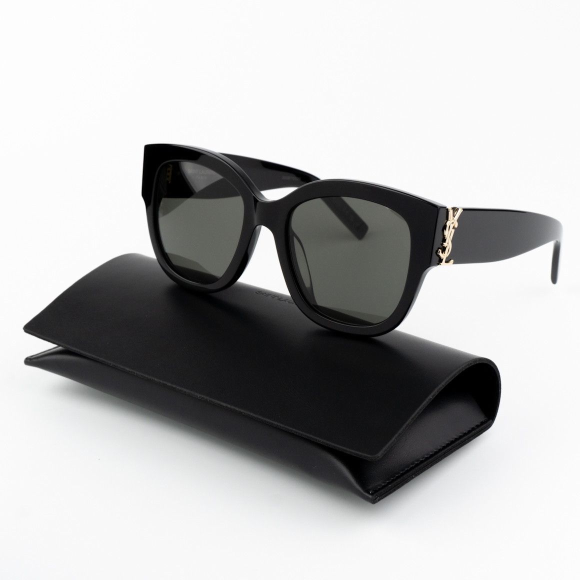 Saint Laurent Paris NEW Saint Laurent SLM95/F 001 Black Grey Women Sunglasses Size ONE SIZE - 9 Thumbnail