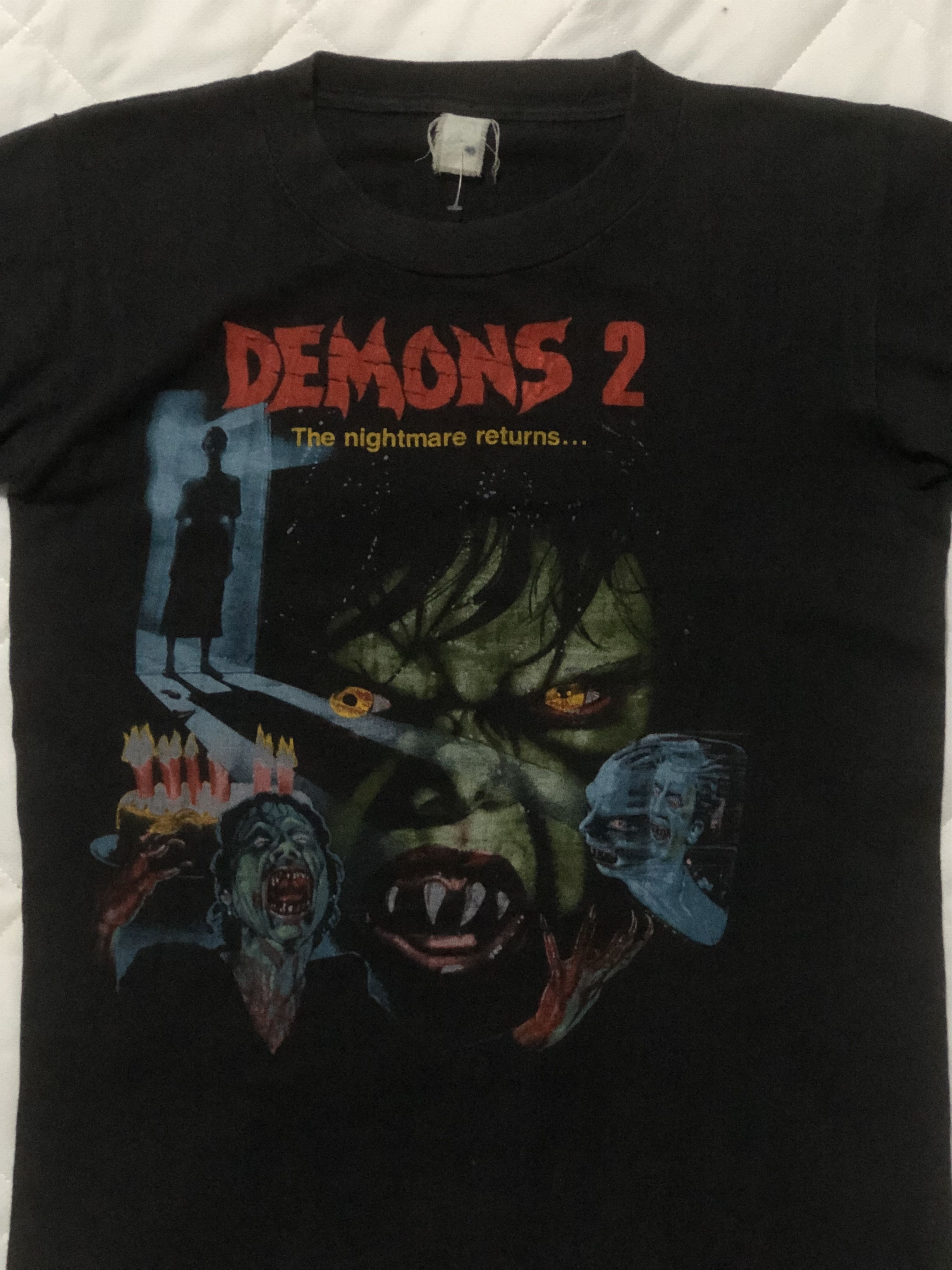 Expert Horror Vintage 80s DEMONS 2 Rare Horror Movie Tee Size US M / EU 48-50 / 2 - 2 Thumbnail