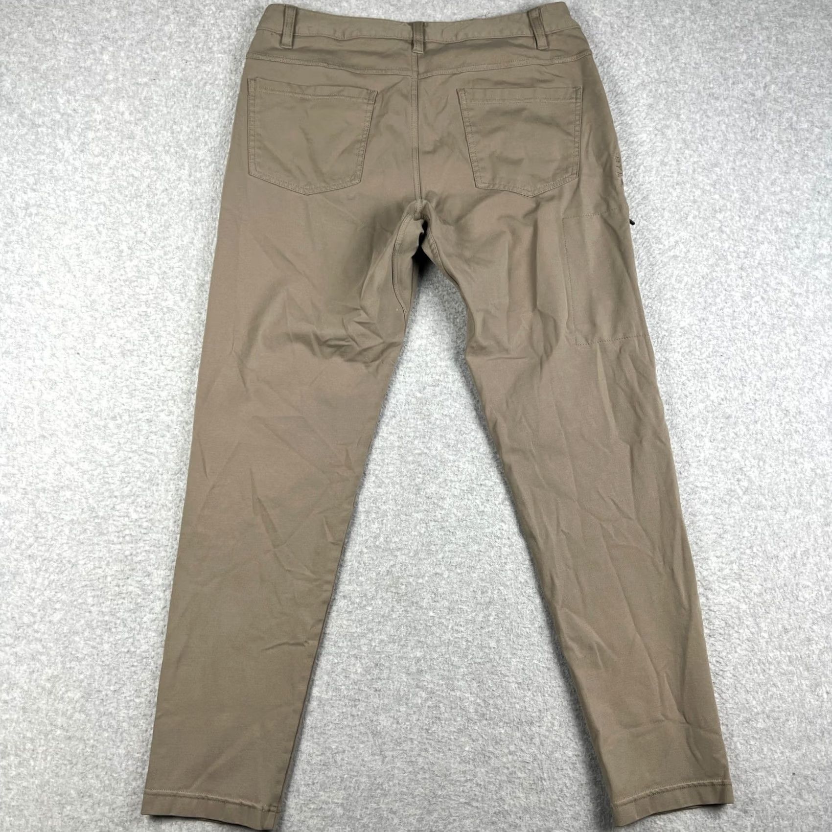 Vintage BYLT Everyday Pants 2.0 Slim Fit Stretch Performance Medium Mens Beige Tech Size US 31 - 2 Thumbnail