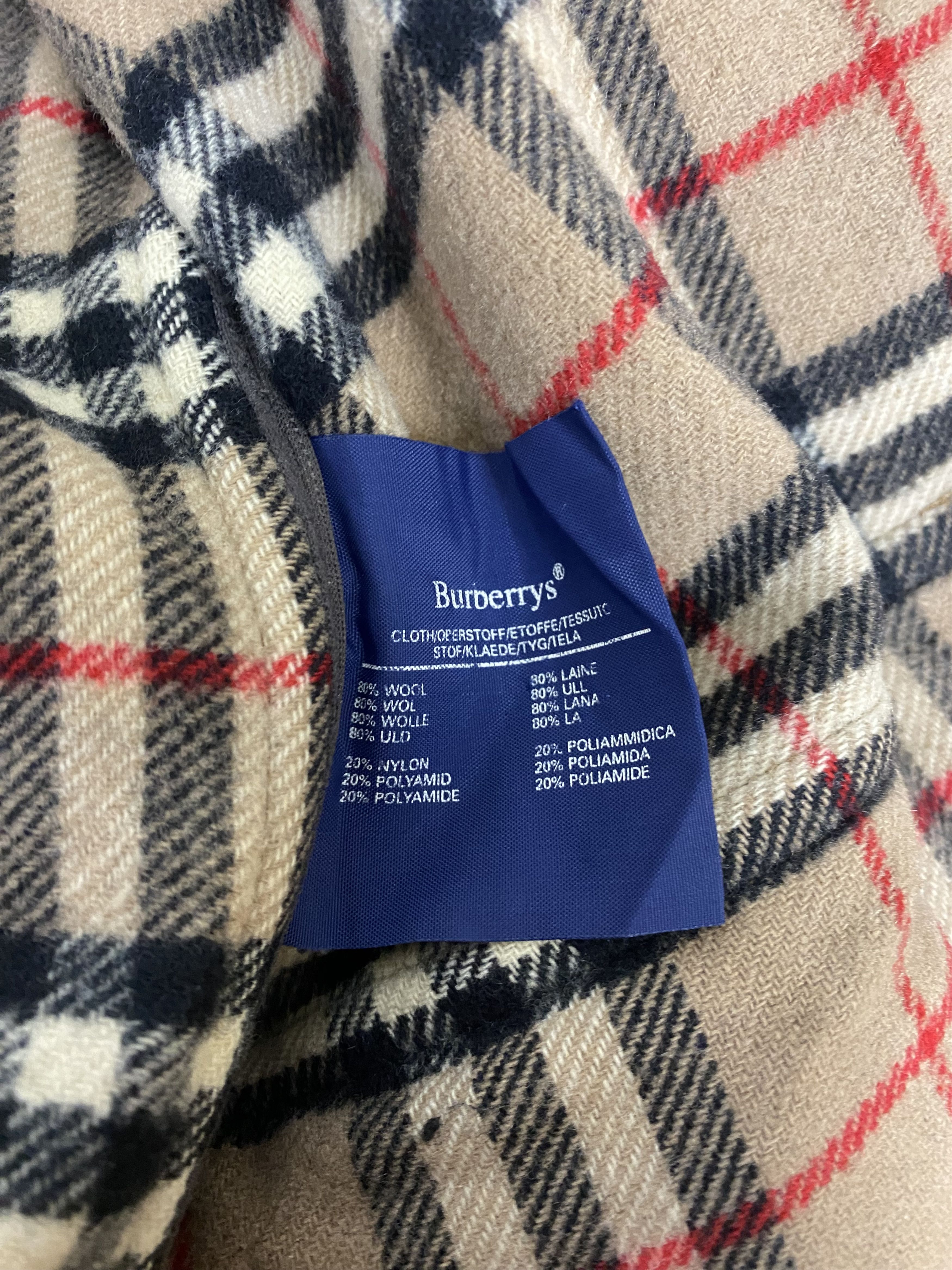 Burberry Vintage Nova Check Wool Duffle Coat