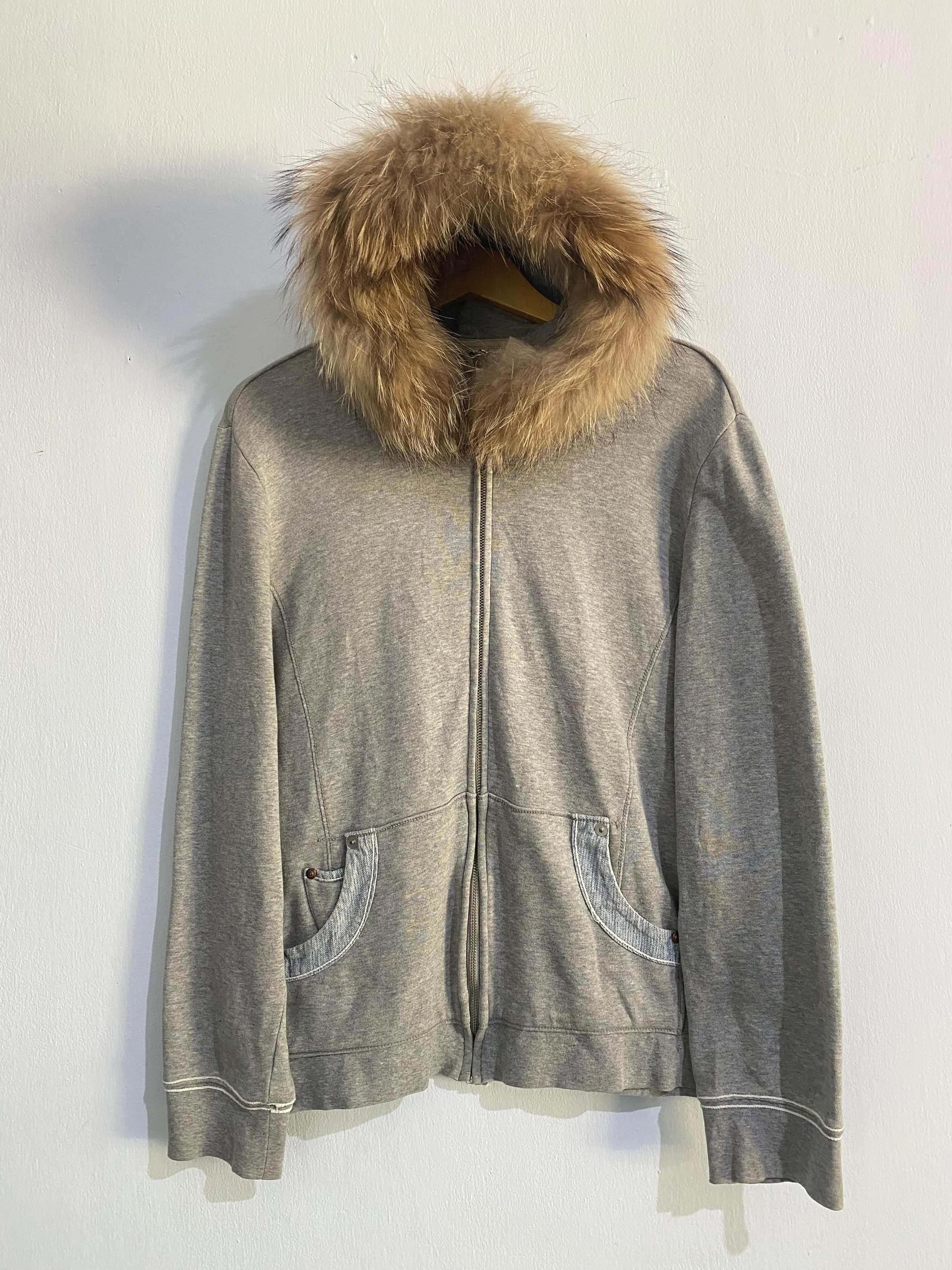 Japanese Red Button Fur Hoodie