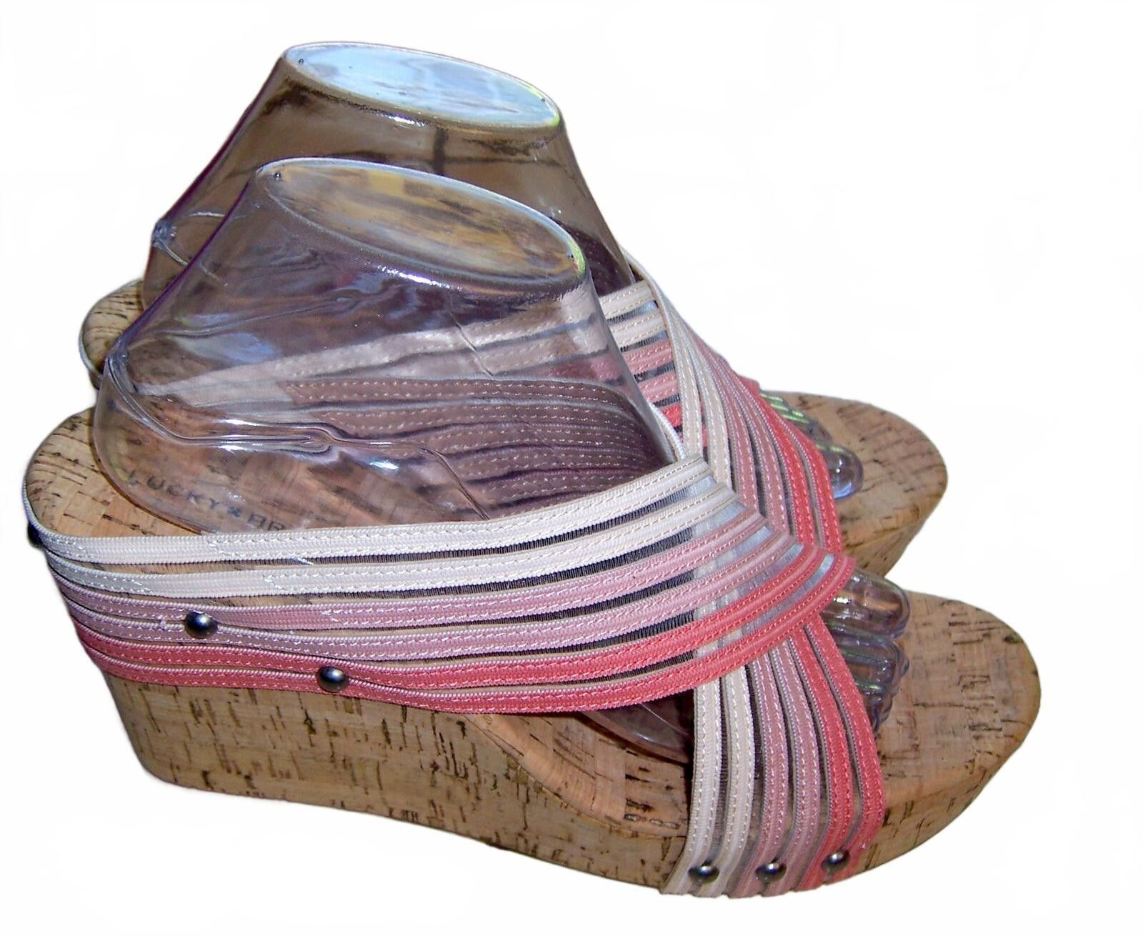 Lucky Brand Lucky Brand Mykayla Cork Wedge Sandals - Pink - US 9.5 Size US 9.5 / IT 39.5 - 3 Thumbnail