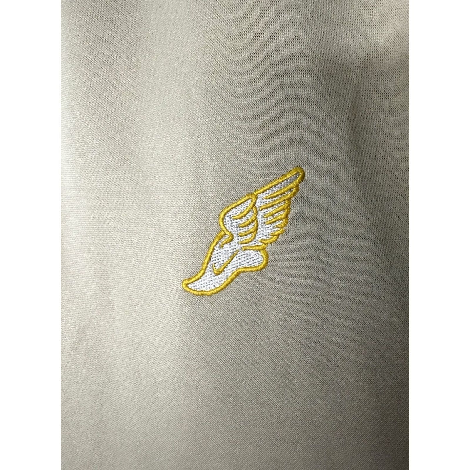 Nike VINTAGE Nike Sweatpants Mens Large Track Pants Beige 100% Polyester Oregon Prefontaine Winged Foot Logo Mens Size US 33 - 3 Thumbnail