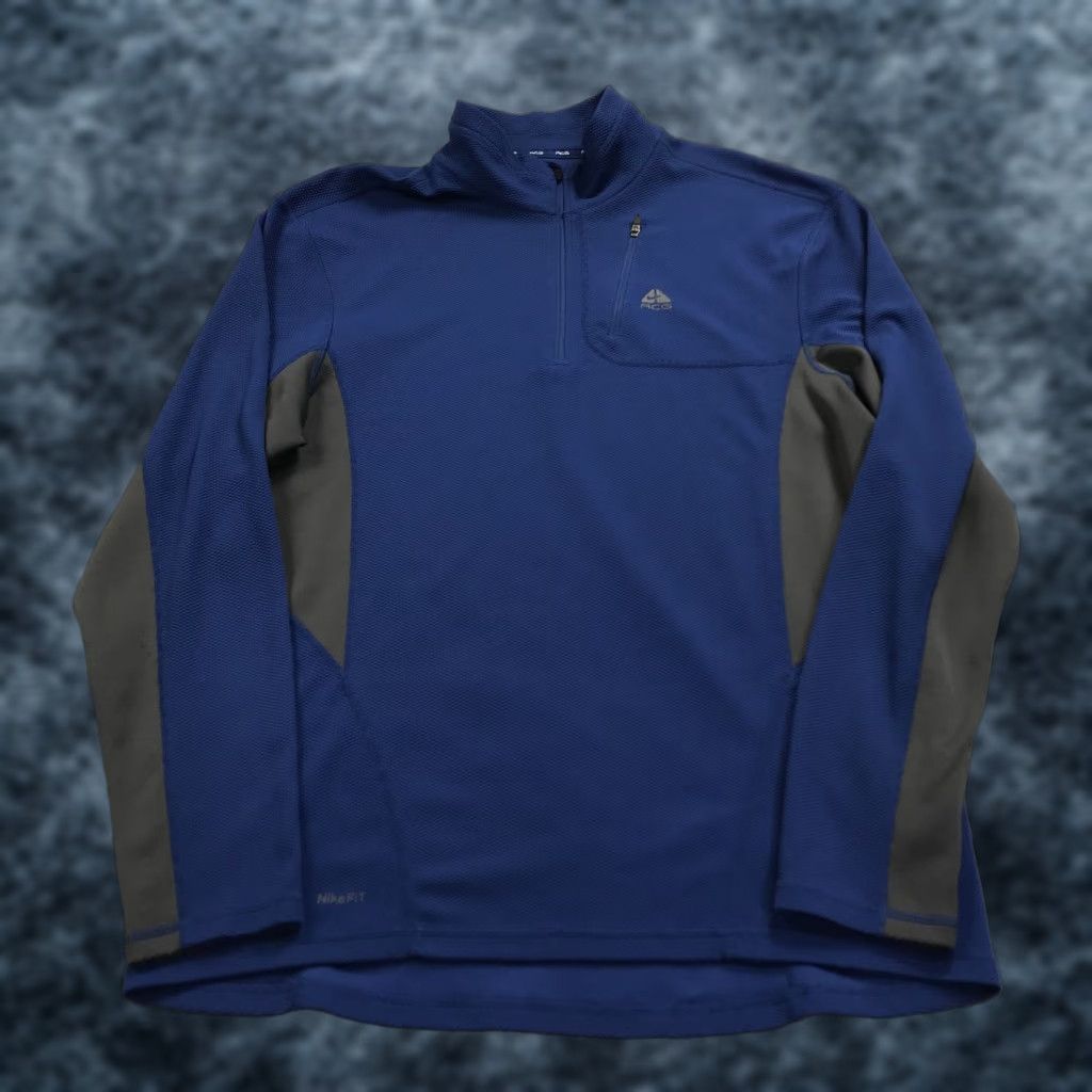 Nike ACG Nike ACG Jacket Mens L Blue Outdoor 1/4 Zip Pullover Hiking Vintage 90s Size US L / EU 52-54 / 3 - 1 Thumbnail