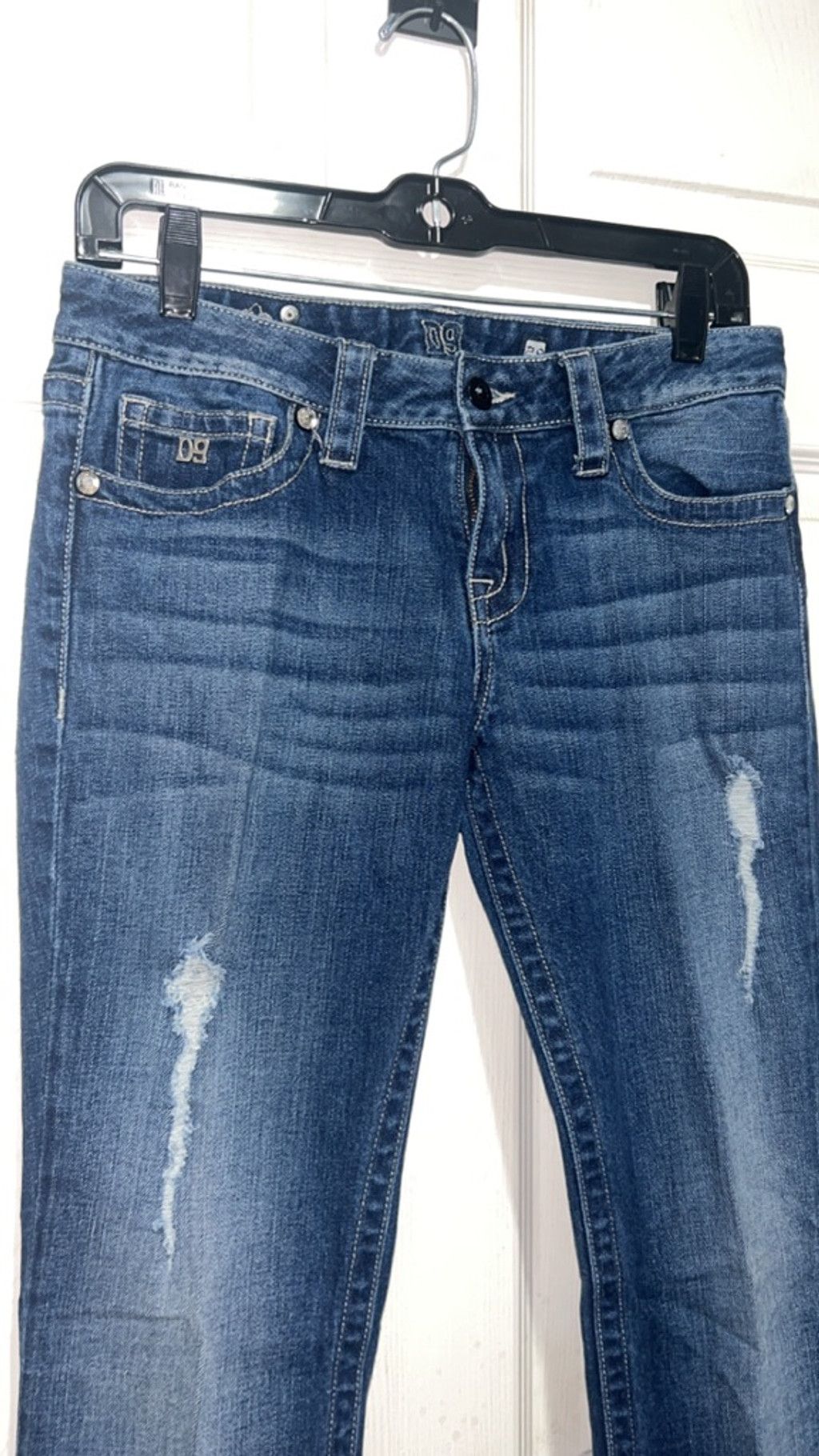 Miss Me Women's DG Miss Me Blue Distressed Boot Cut Jeans 29 Size 29" - 2 Thumbnail