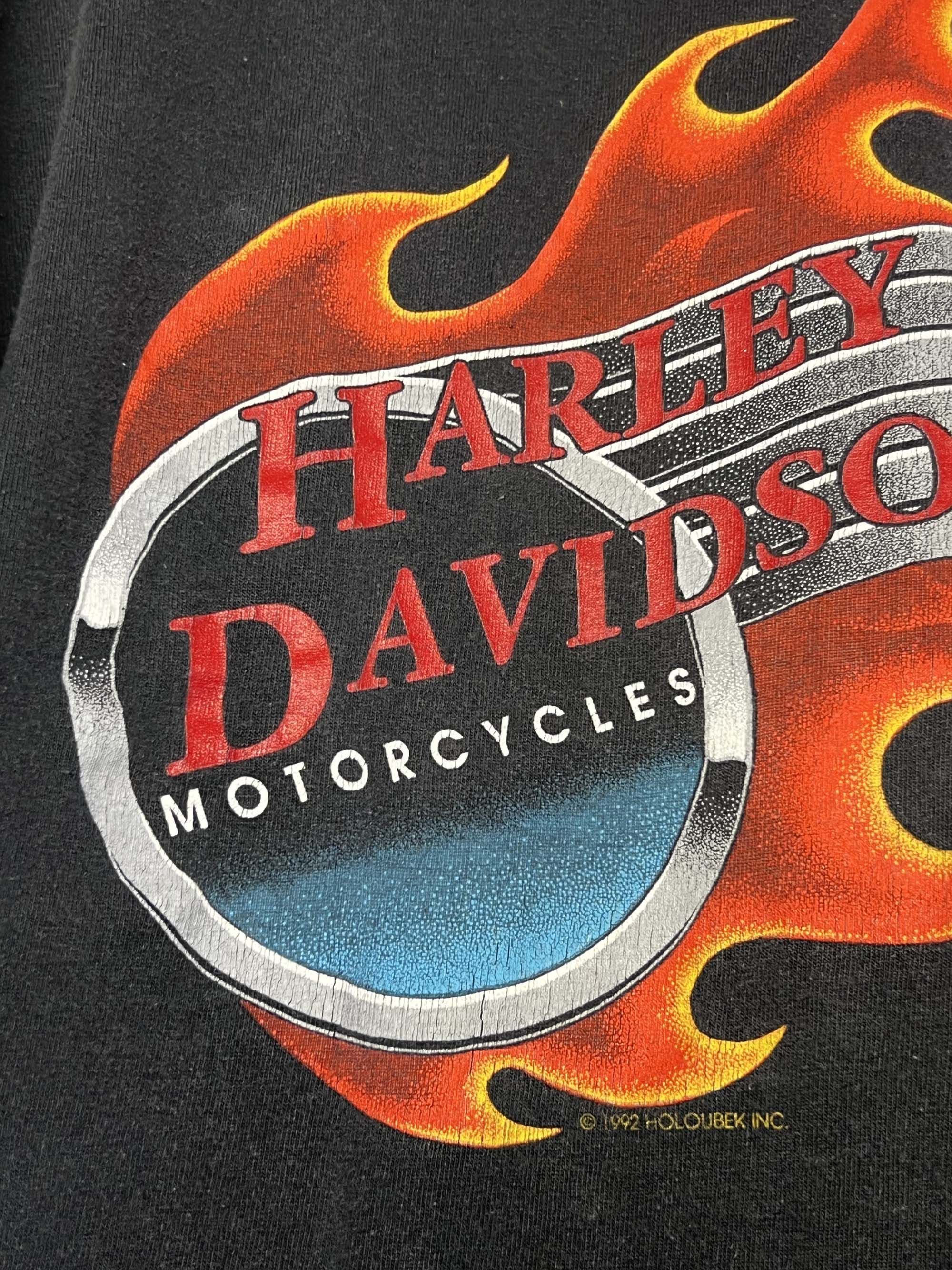 Harley Davidson Vintage 1992 Harley Davidson Motorcycles Conroe, TX T-Shirt Size US XL / EU 56 / 4 - 7 Thumbnail