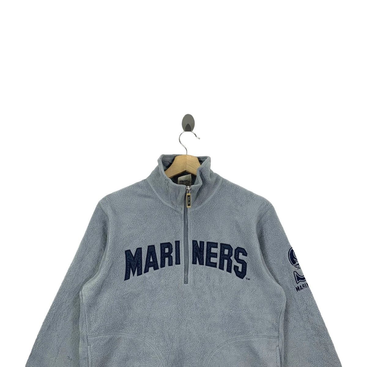 MLB SETTLE MARINERS MLB Baseball Fleece Half Zipper Sweatshirt Size US M / EU 48-50 / 2 - 4 Thumbnail