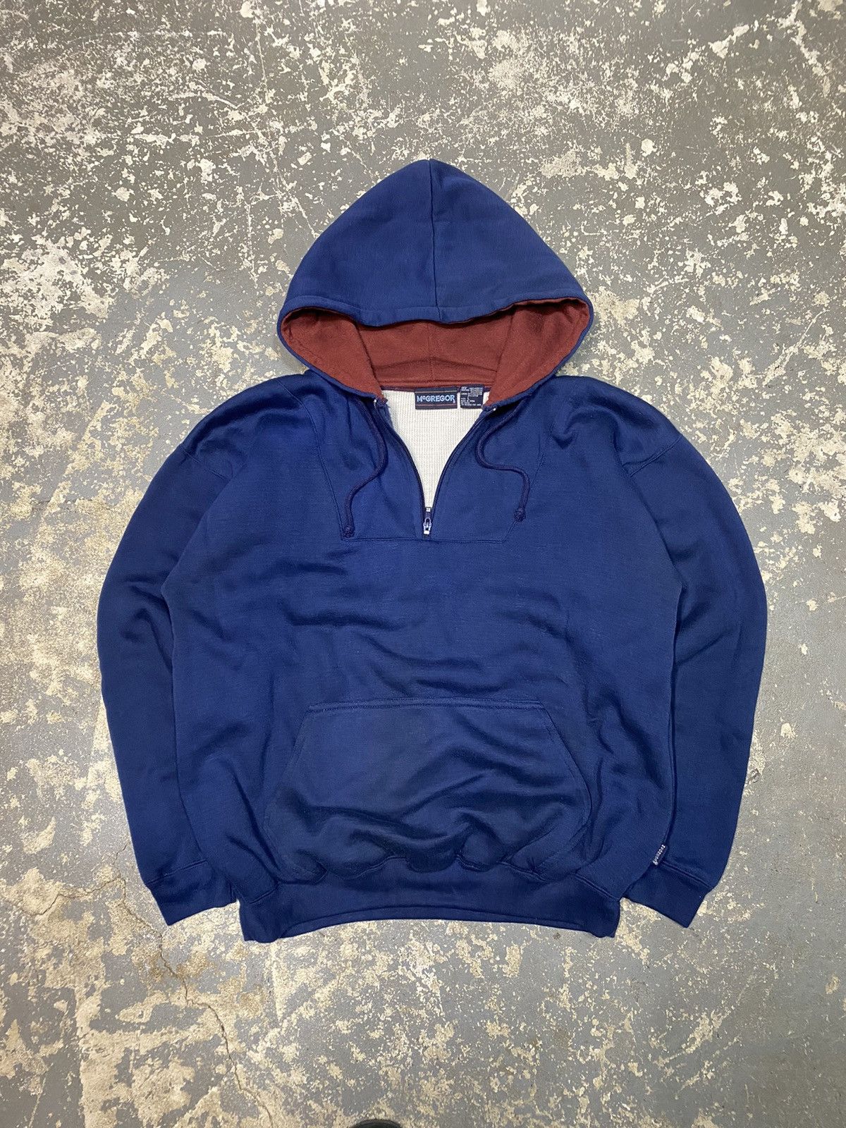 Vintage McGregor Waffle Insulated Thermal Zip Hoodie Sweat