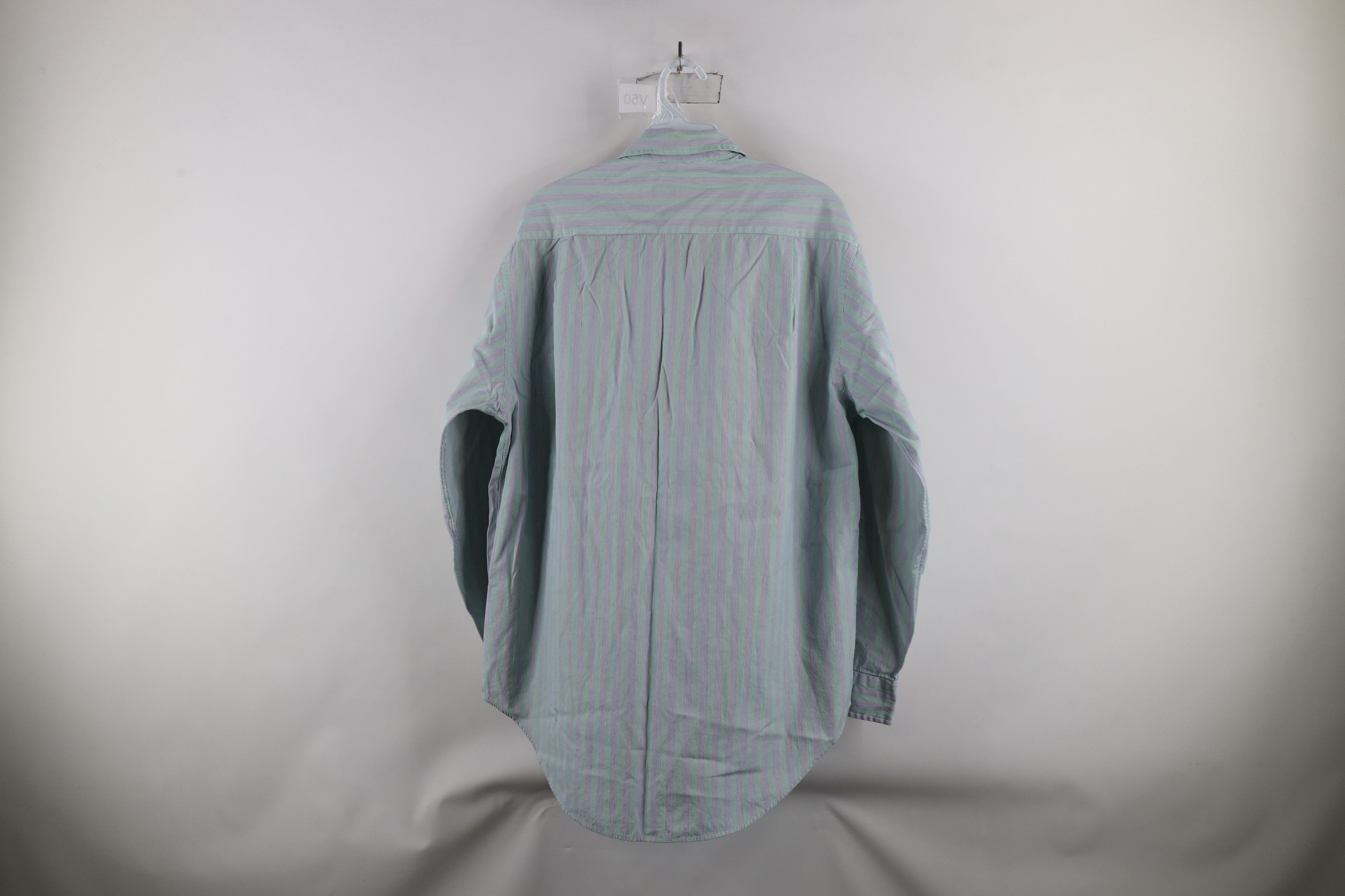 Nautica × Vintage Vintage 90s Nautica Pinstriped Collared Button Shirt Cotton Size US M / EU 48-50 / 2 - 10 Thumbnail