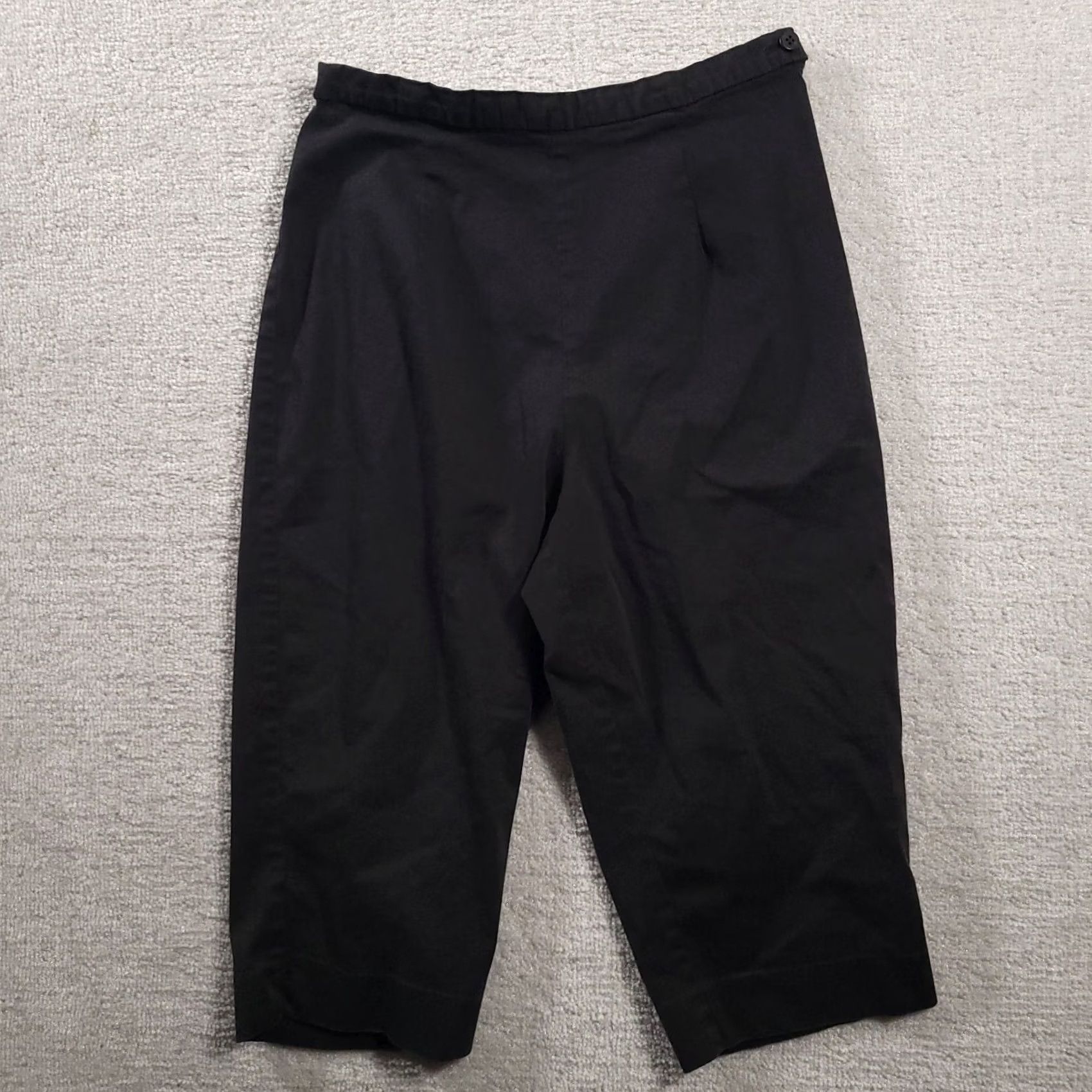 Vintage VINTAGE Briggs Dress Pants Women's 12 Black Cropped Capri Side Zip Made in USA Size 34" / US 12 / IT 48 - 2 Thumbnail