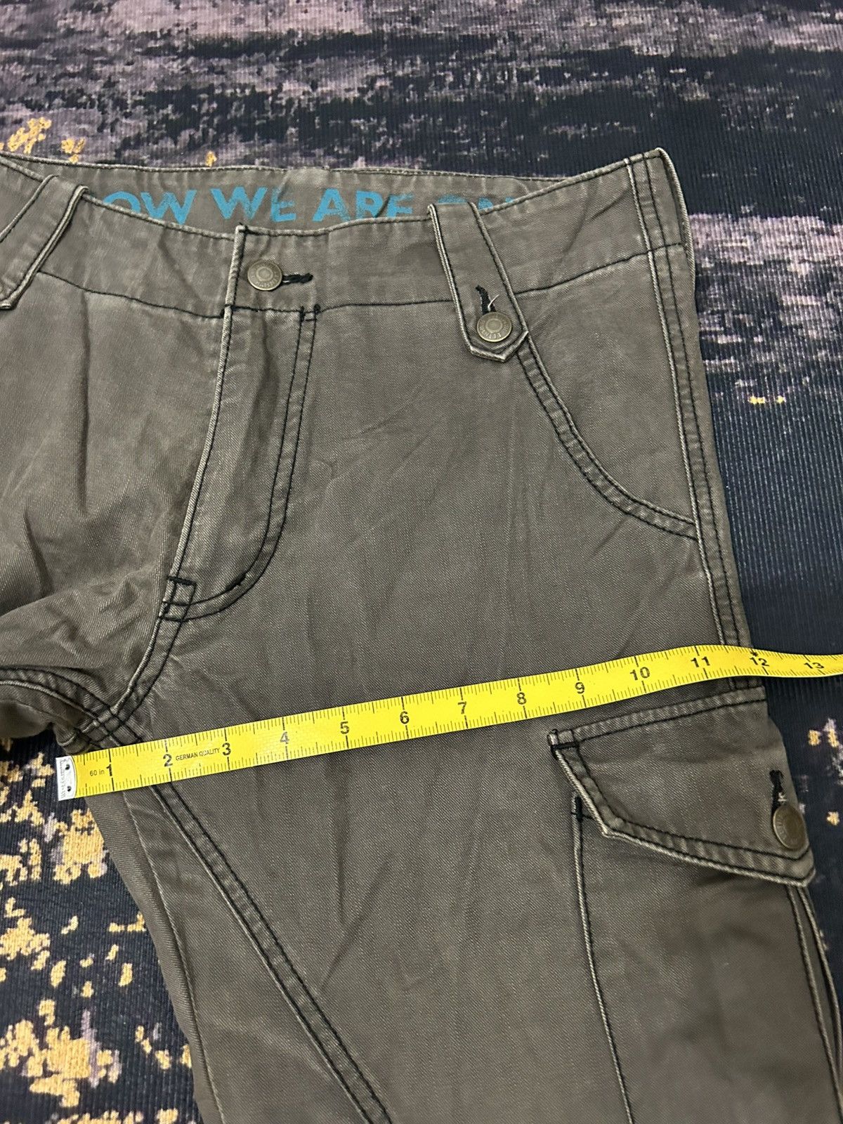 Katharine Hamnett London Katharine Hamnett London Faded Kargo Zip Leg Flare Pants Size US 31 - 21 Thumbnail