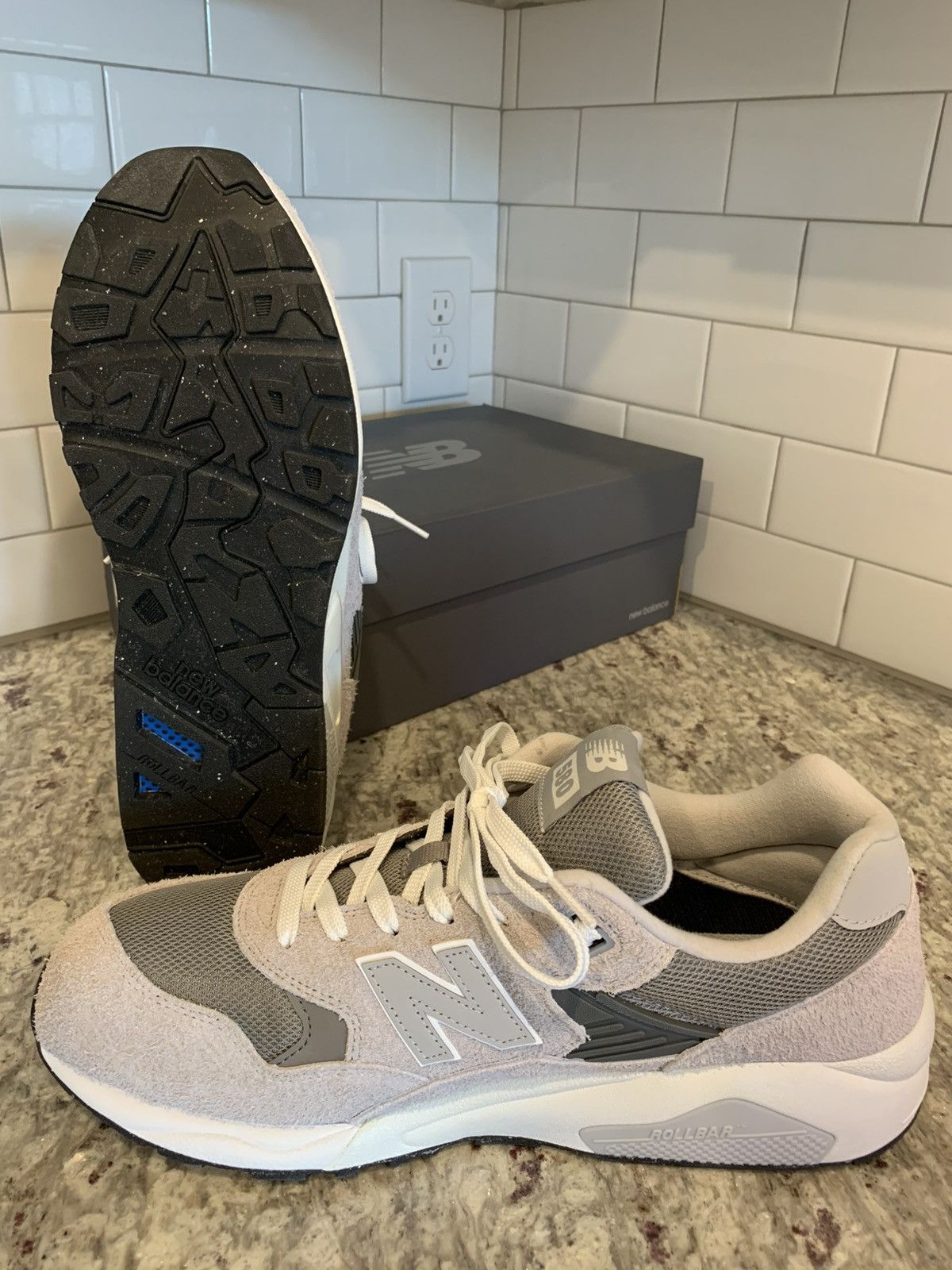 New Balance New Balance 580 Raincloud Grey White Size US 13 / EU 46 - 5 Thumbnail