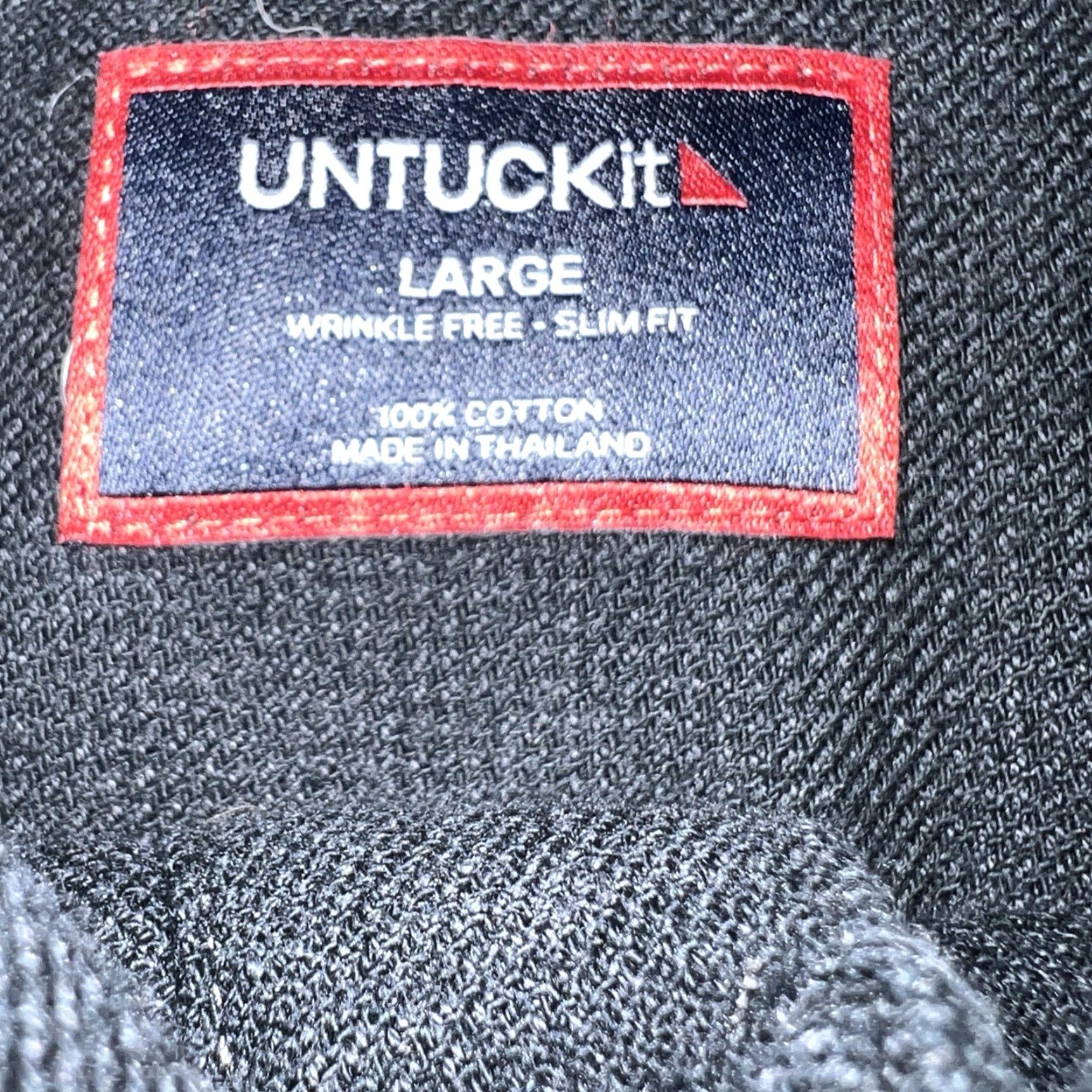 UNTUCKit UNTUCKit Black Button-Up Shirt Large Mens Long Sleeve 100% Cotton Classic Size US L / EU 52-54 / 3 - 2 Thumbnail