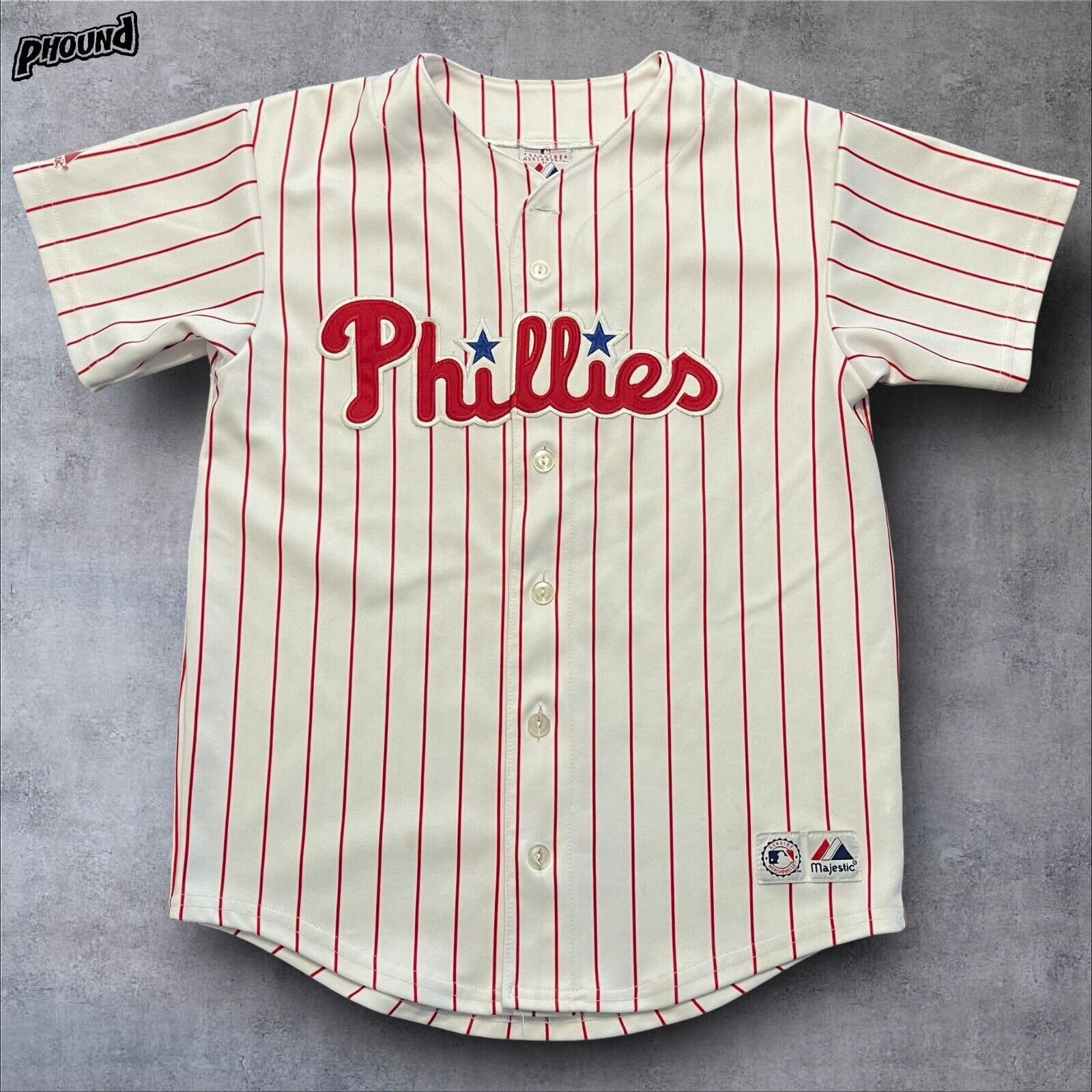Majestic Philadelphia Phillies Pat Burrell jersey youth L Majestic Grailed