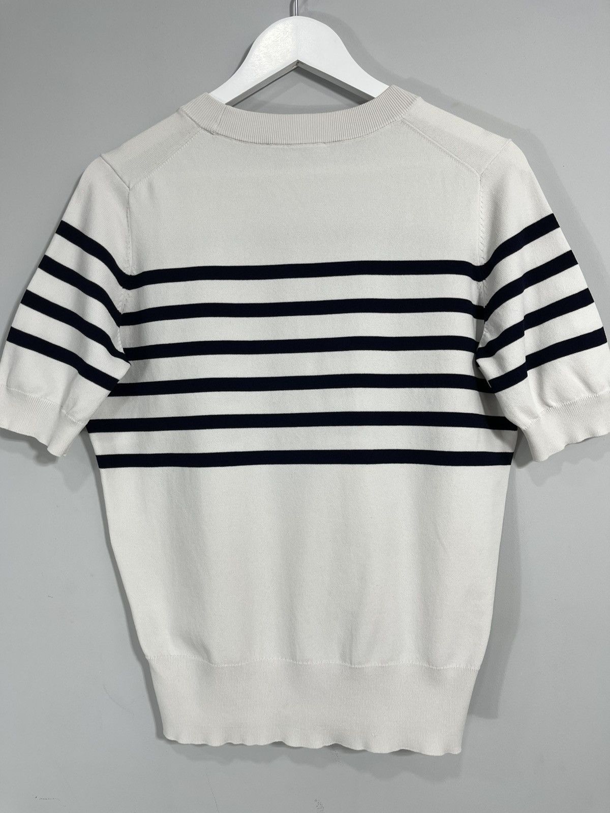 Dior Dior Uniforms Bee Logo Short Sleeve Striped Sweatshirt Size M / US 6-8 / IT 42-44 - 12 Thumbnail