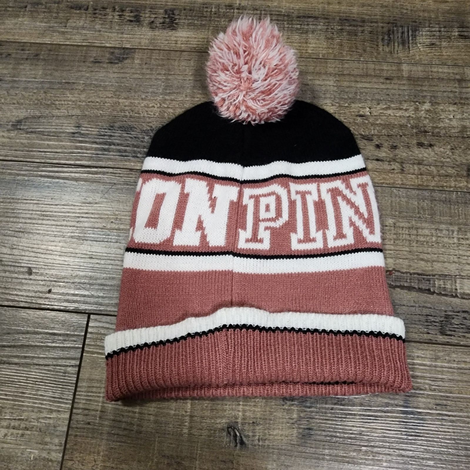 Pink Victoria Secret Pink winter hat beanie 2285 Size ONE SIZE - 2 Thumbnail