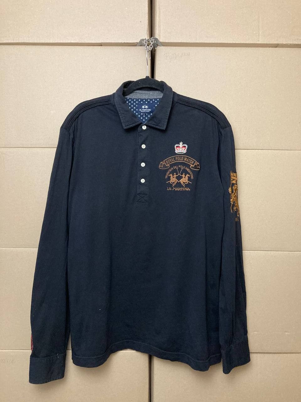 La Martina VINTAGE LA MARTINA PORSCHE BIG LOGO LONG SLEEVE POLO SHIRT Size US XXL / EU 58 / 5 - 1 Thumbnail