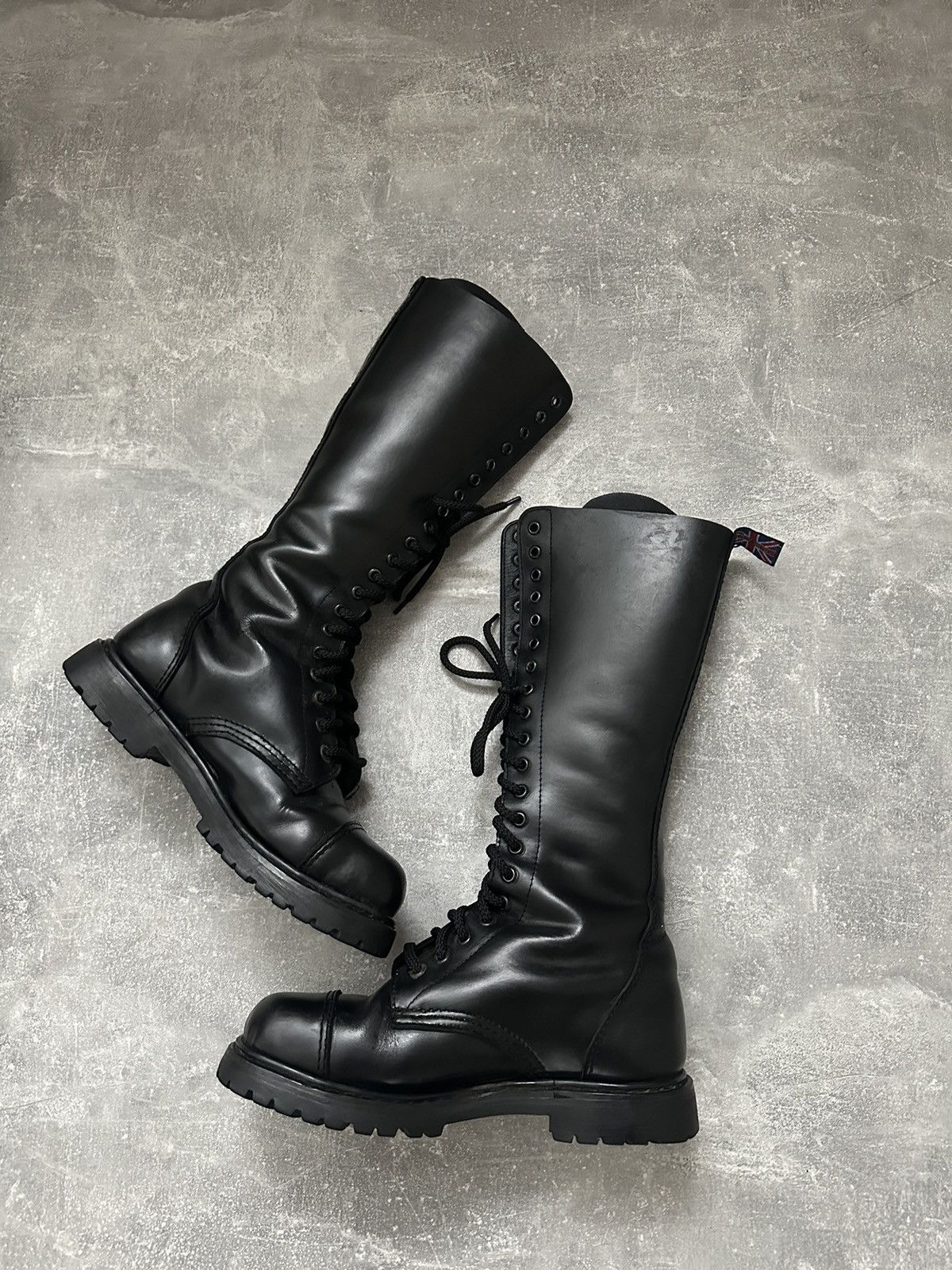 Japanese Brand Vintage Avant Garde Invader England combat leather boots Size US 8.5 / EU 41-42 - 2 Thumbnail