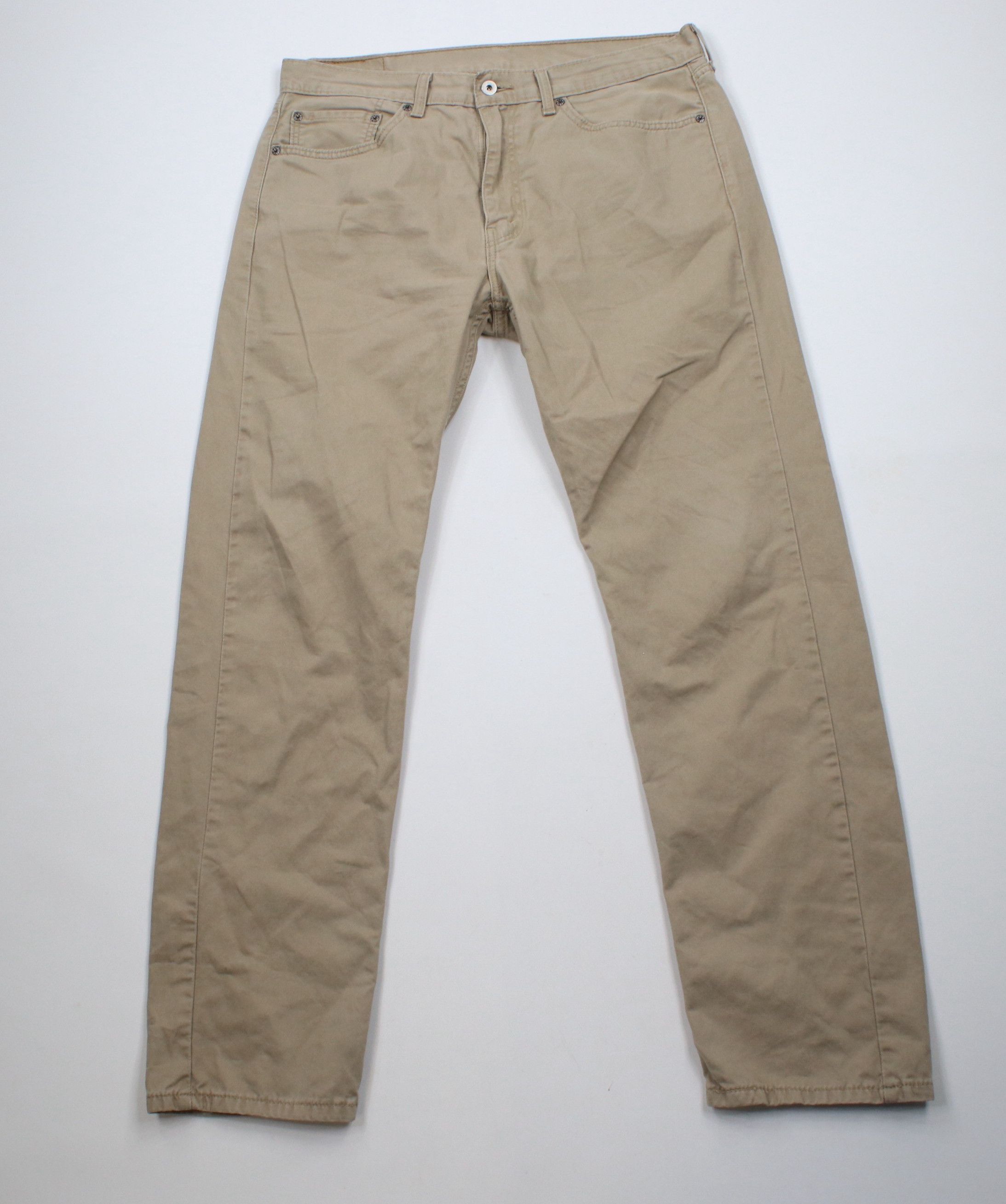 Levi's × Vintage Vintage Y2K Levis 505 Regular Fit Pants Khaki Beige Cotton Size US 36 / EU 52 - 1 Thumbnail