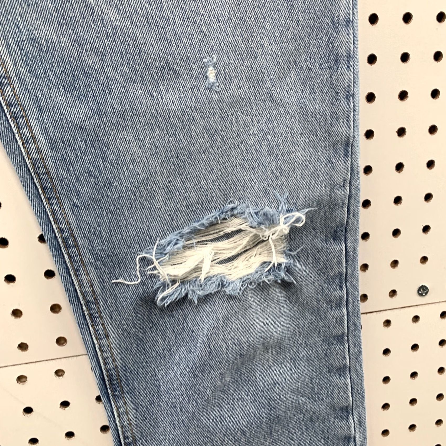RE/DONE RE/DONE Blue Denim Jeans 70's Straight Fit Womens Size 29 Light Wash 30x28.5 Jeans Size 29" - 6 Thumbnail