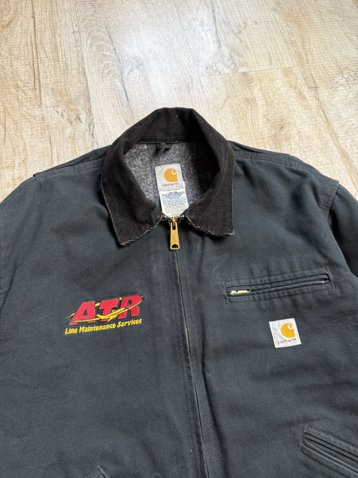 Carhartt Carhartt Detroit Jacket Black ATR Lime Maintenance Services Size US L / EU 52-54 / 3 - 11 Thumbnail