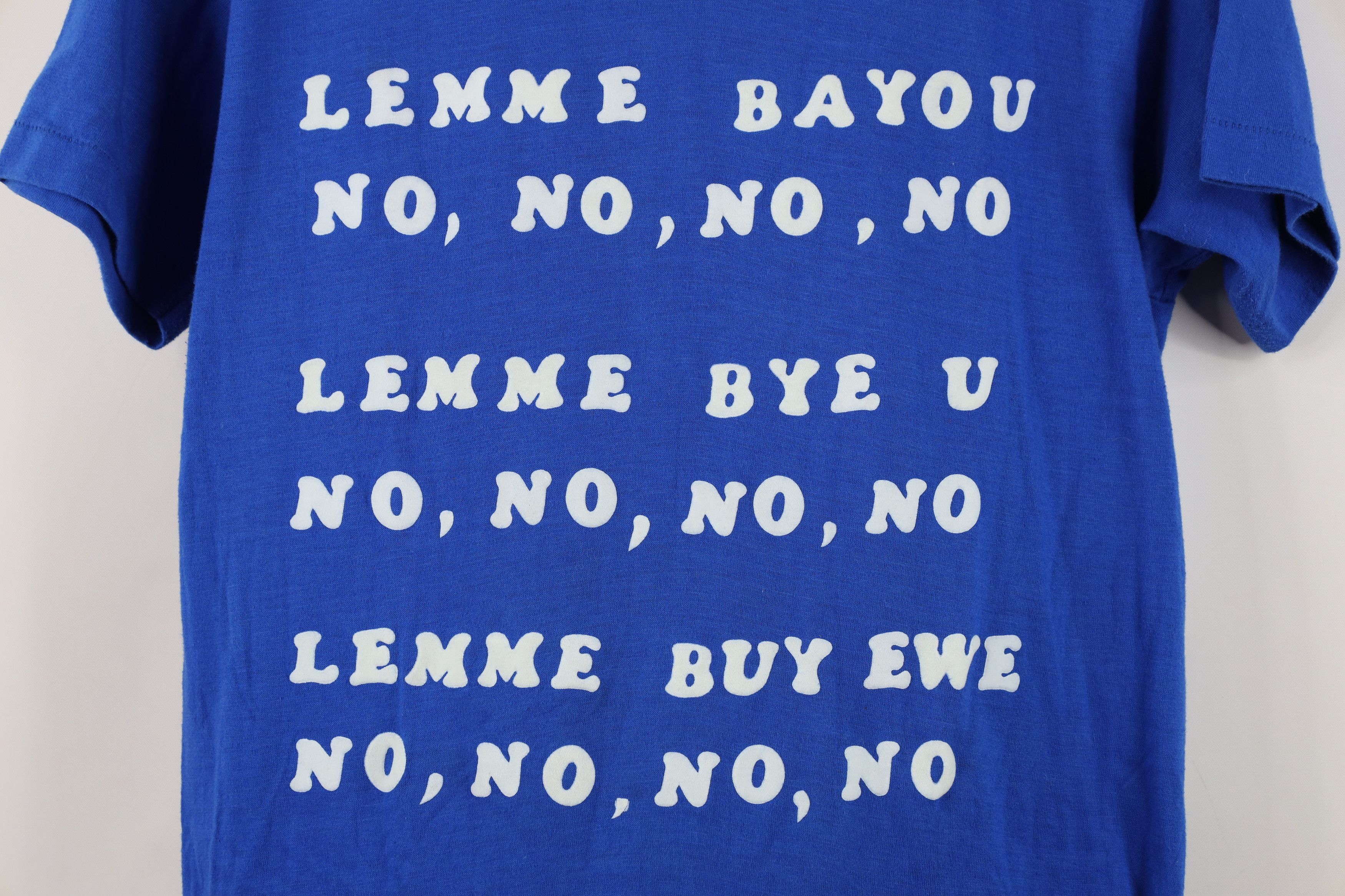 Vintage Vintage 70s Let Me Buy You Lemme Bayou T-Shirt Blue USA Size M / US 6-8 / IT 42-44 - 4 Thumbnail