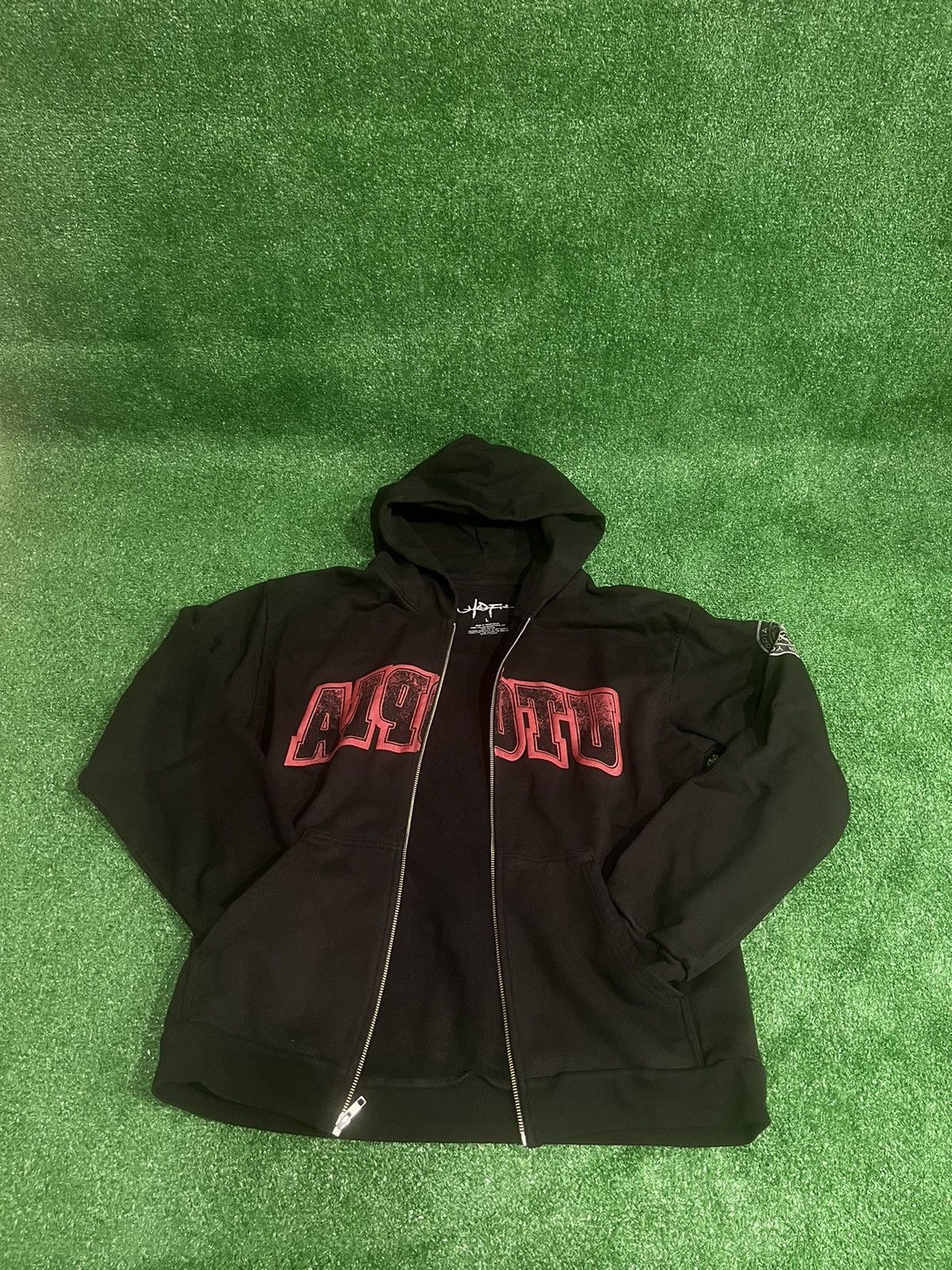 Travis Scott Cactus Jack by Travis Scott Reverse Utopia Hoodie 'Black' Size US L / EU 52-54 / 3 - 2 Thumbnail