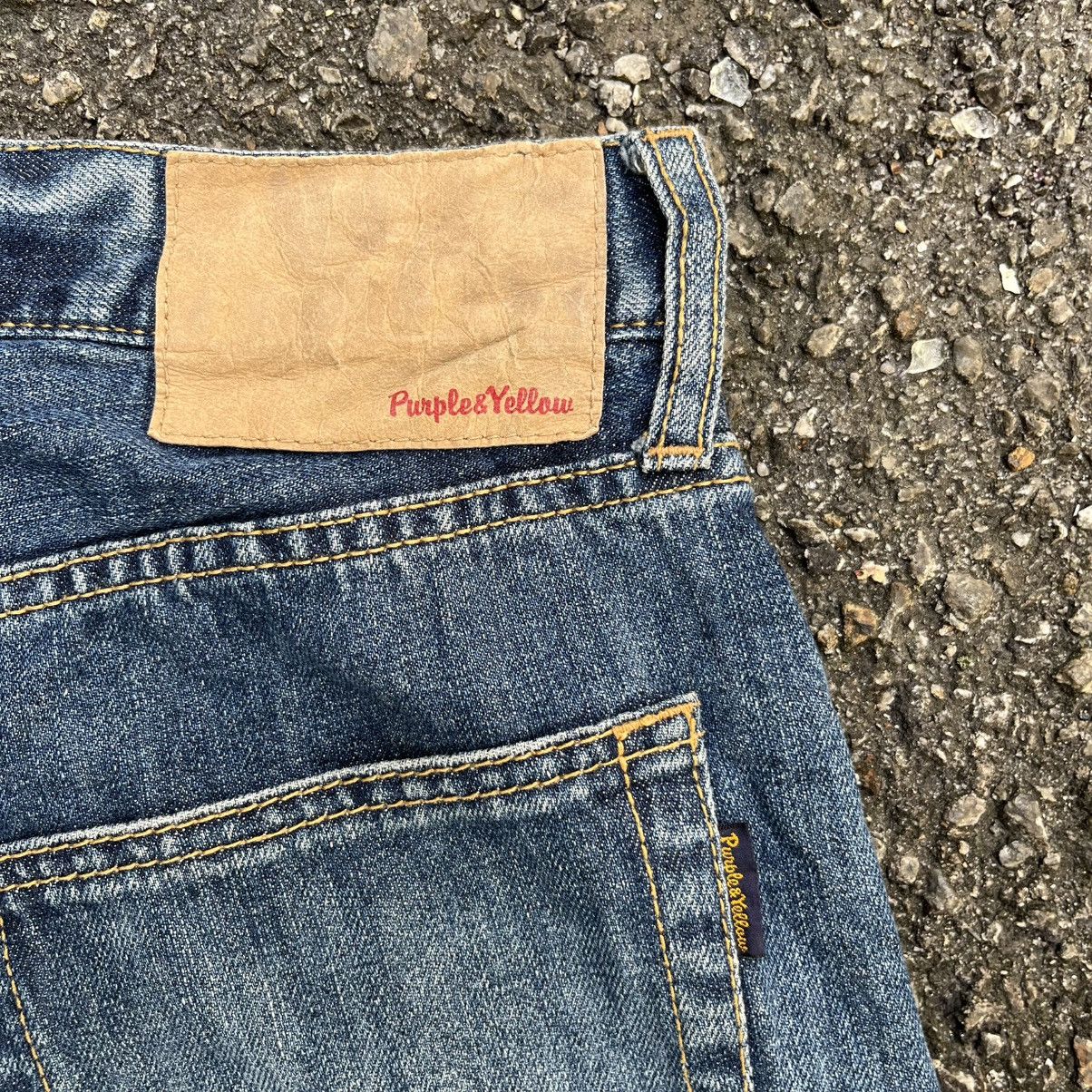 Hysteric Glamour Flare Jeans Clawmark Purple & Yellow Boot Cut Denim Punk Size US 34 / EU 50 - 13 Thumbnail
