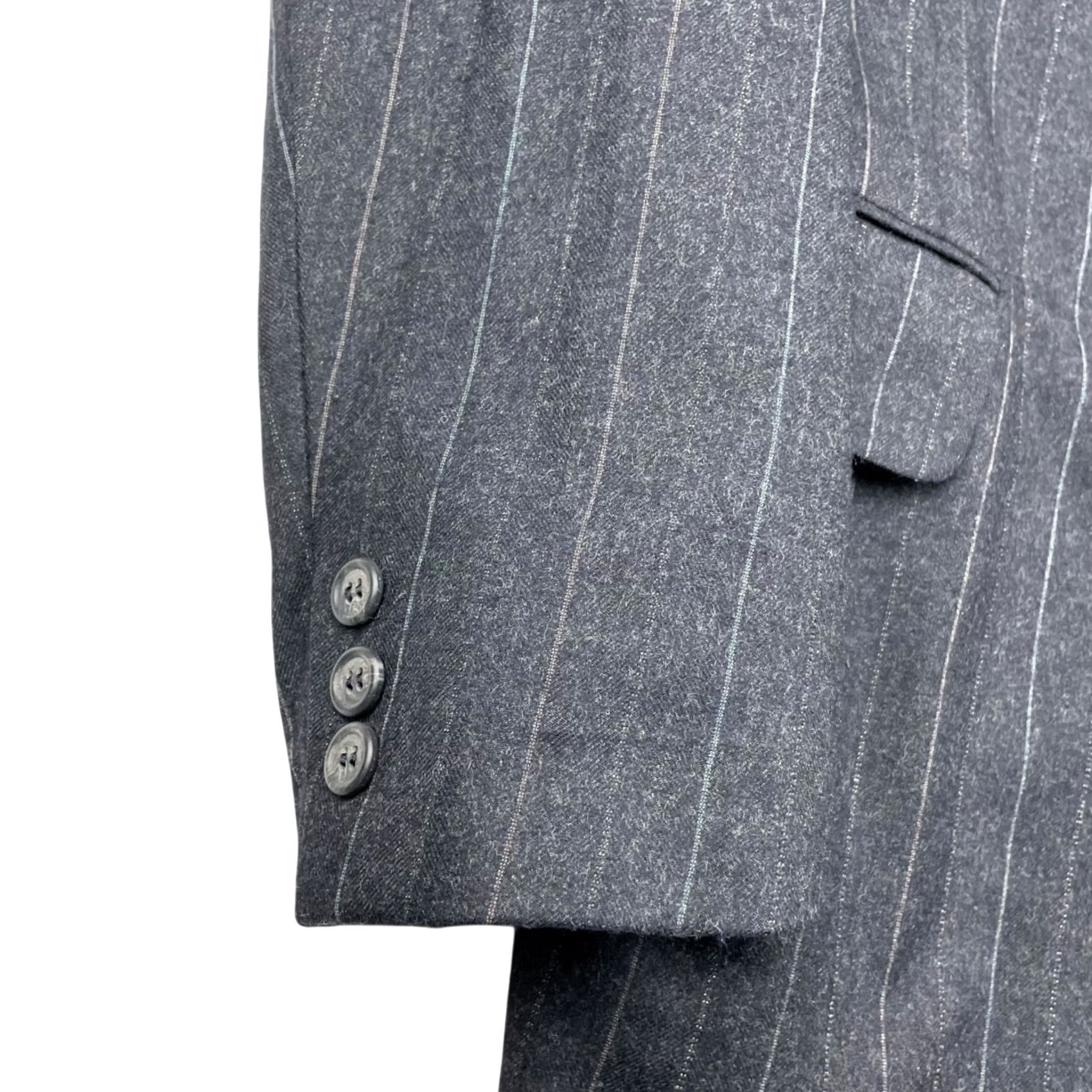 Vintage VINTAGE Barneys Blazer Wool Charcoal Stripe Mens 40R US Size 40R - 4 Thumbnail