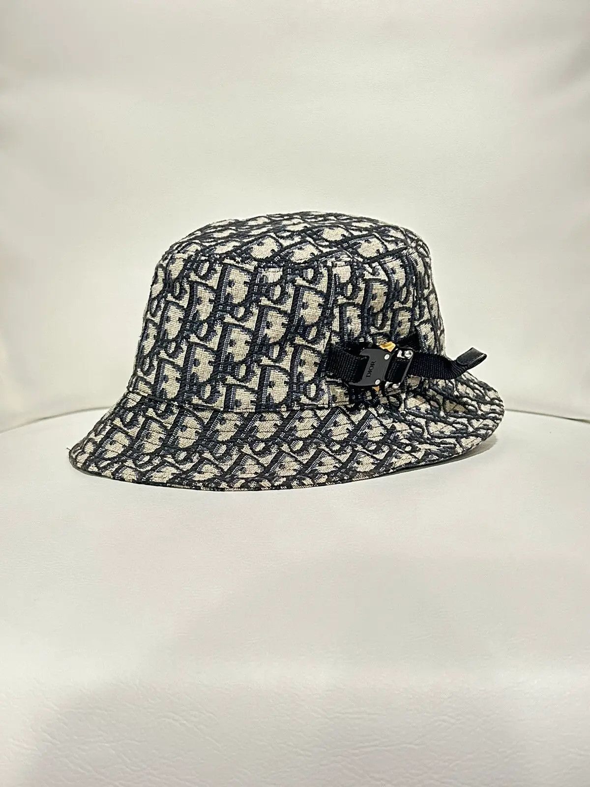 image of Dior Oblique Cotton Bucket Hat Jacquard Size M, Men's
