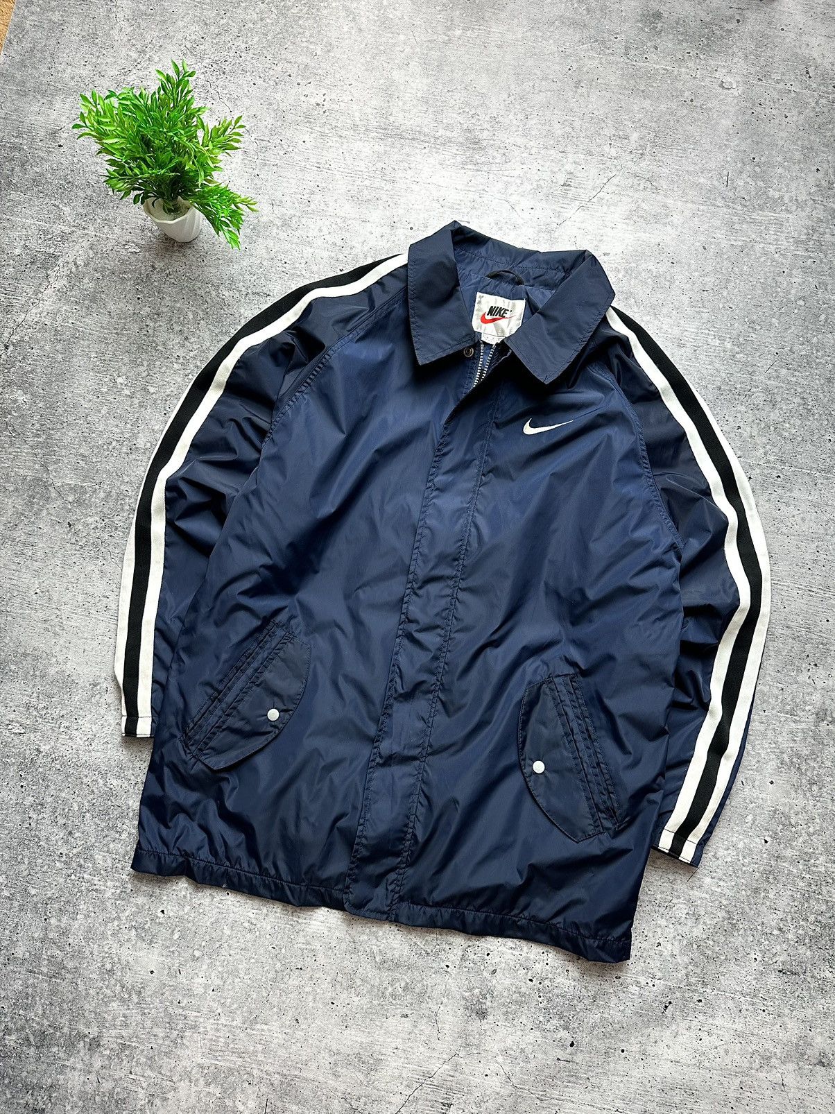 Vintage Vintage 90s Nike Swoosh Nylon Coach Y2K Jacket Size US M / EU 48-50 / 2 - 2 Thumbnail