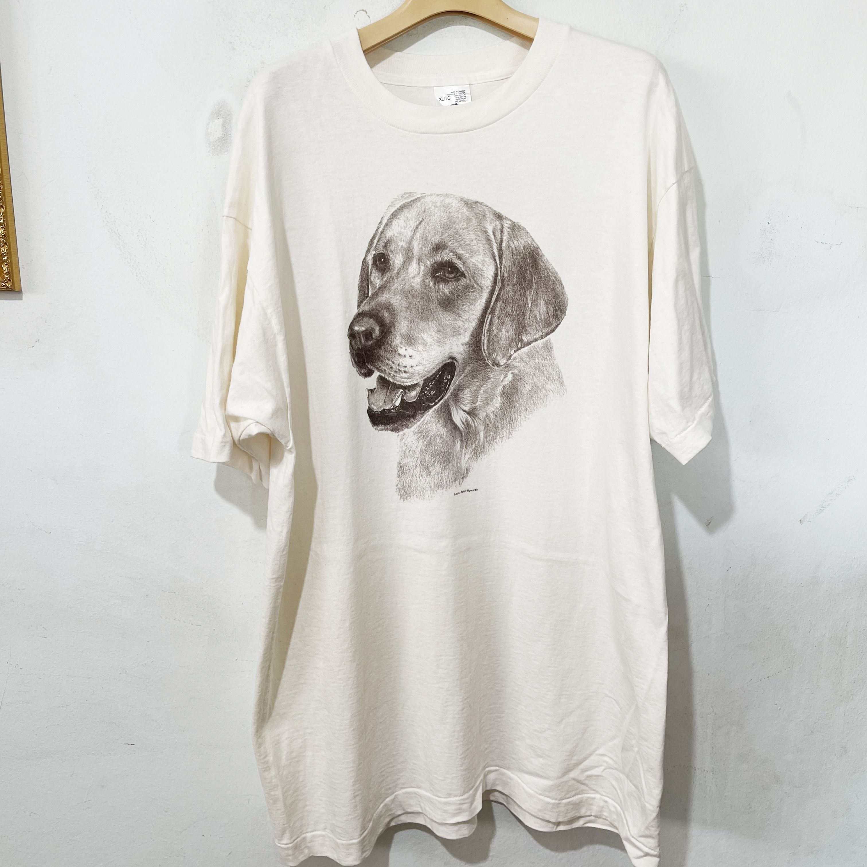 Vintage Vintage 90s Labrador Retriever T-Shirt Size US XL / EU 56 / 4 - 1 Thumbnail