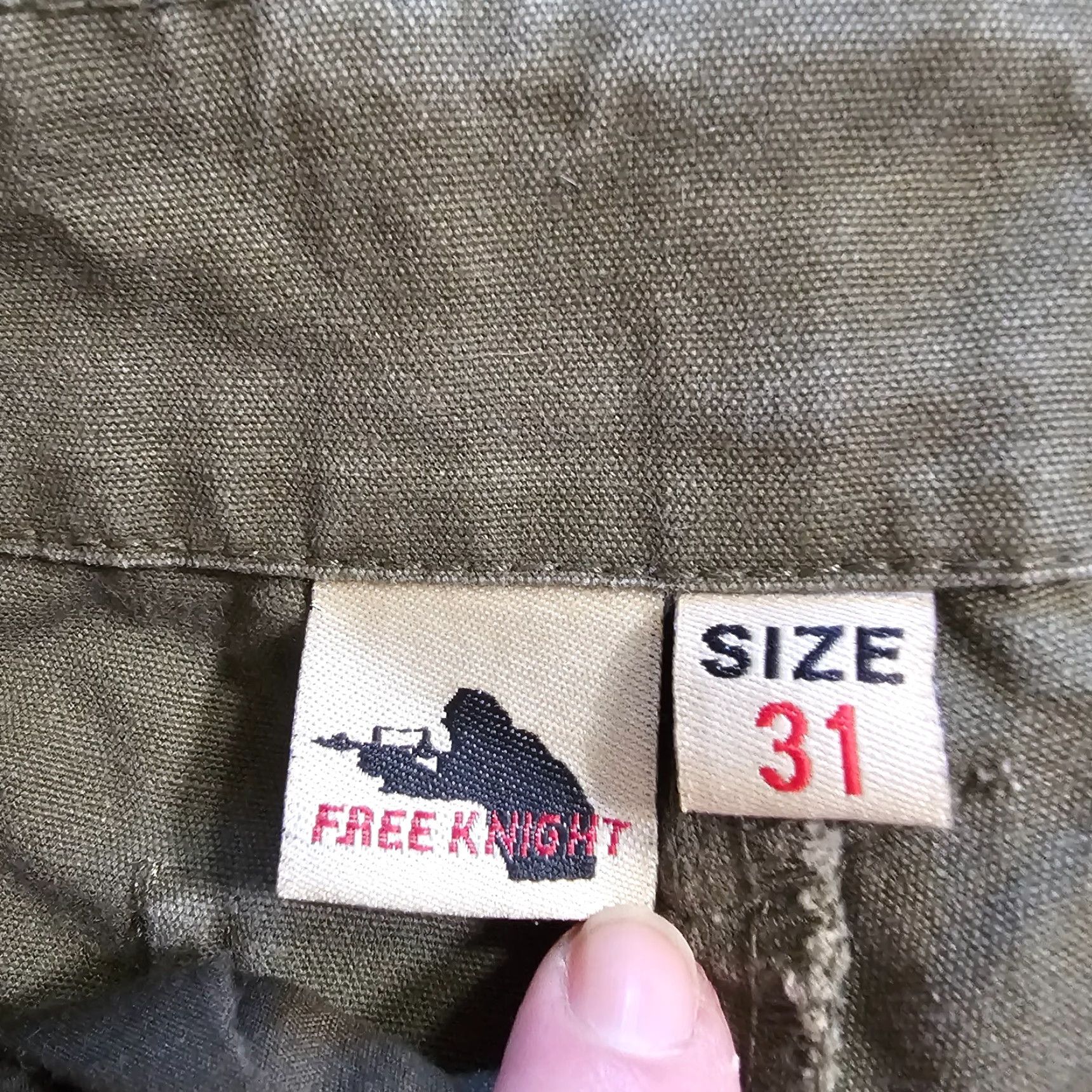 Vintage Free Knight Pants Mens 31 Green Cargo Tactical Military Zippers Pockets Casual Size US 31 - 3 Thumbnail