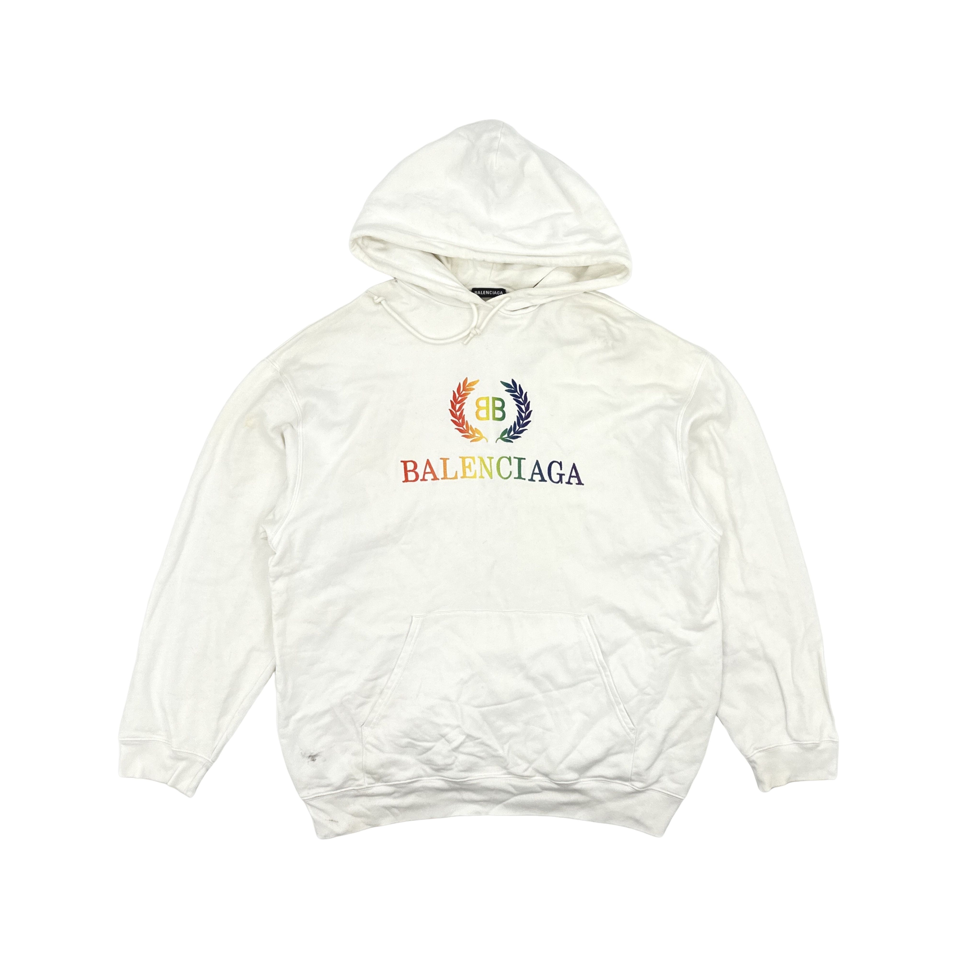 Balenciaga Balenciaga Rainbow Wreath Hoodie XL Size US XL / EU 56 / 4 - 1 Thumbnail