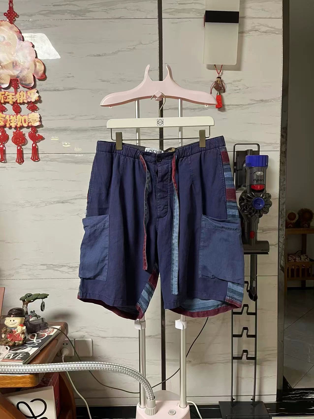 Loewe LOEWE FW21 Linen-Cotton Drawstring Cargo Shorts Size US 36 / EU 52 - 1 Thumbnail
