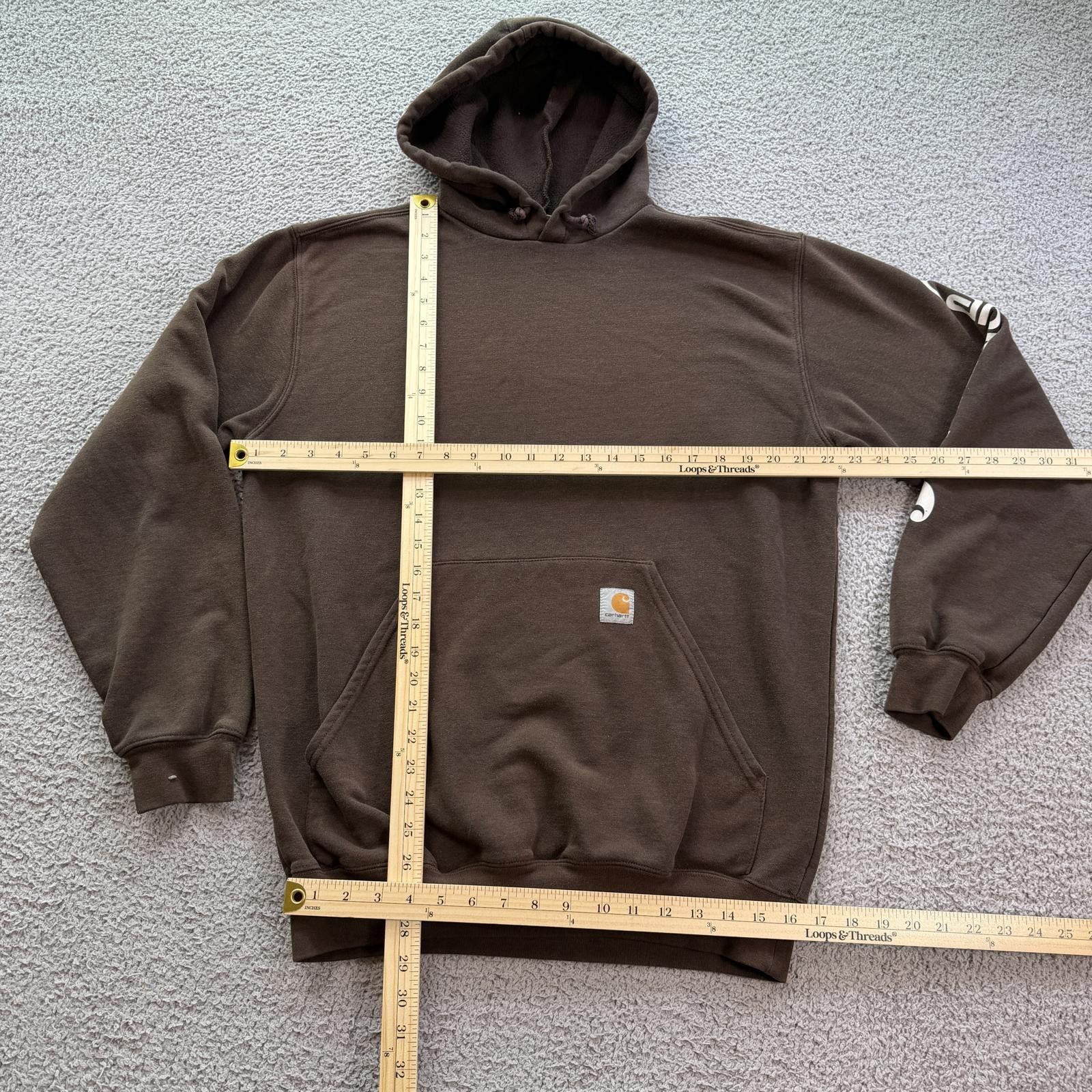 Carhartt Carhartt Brown Pullover Hoodie Mens M Heavyweight Sweatshirt Size US M / EU 48-50 / 2 - 3 Thumbnail