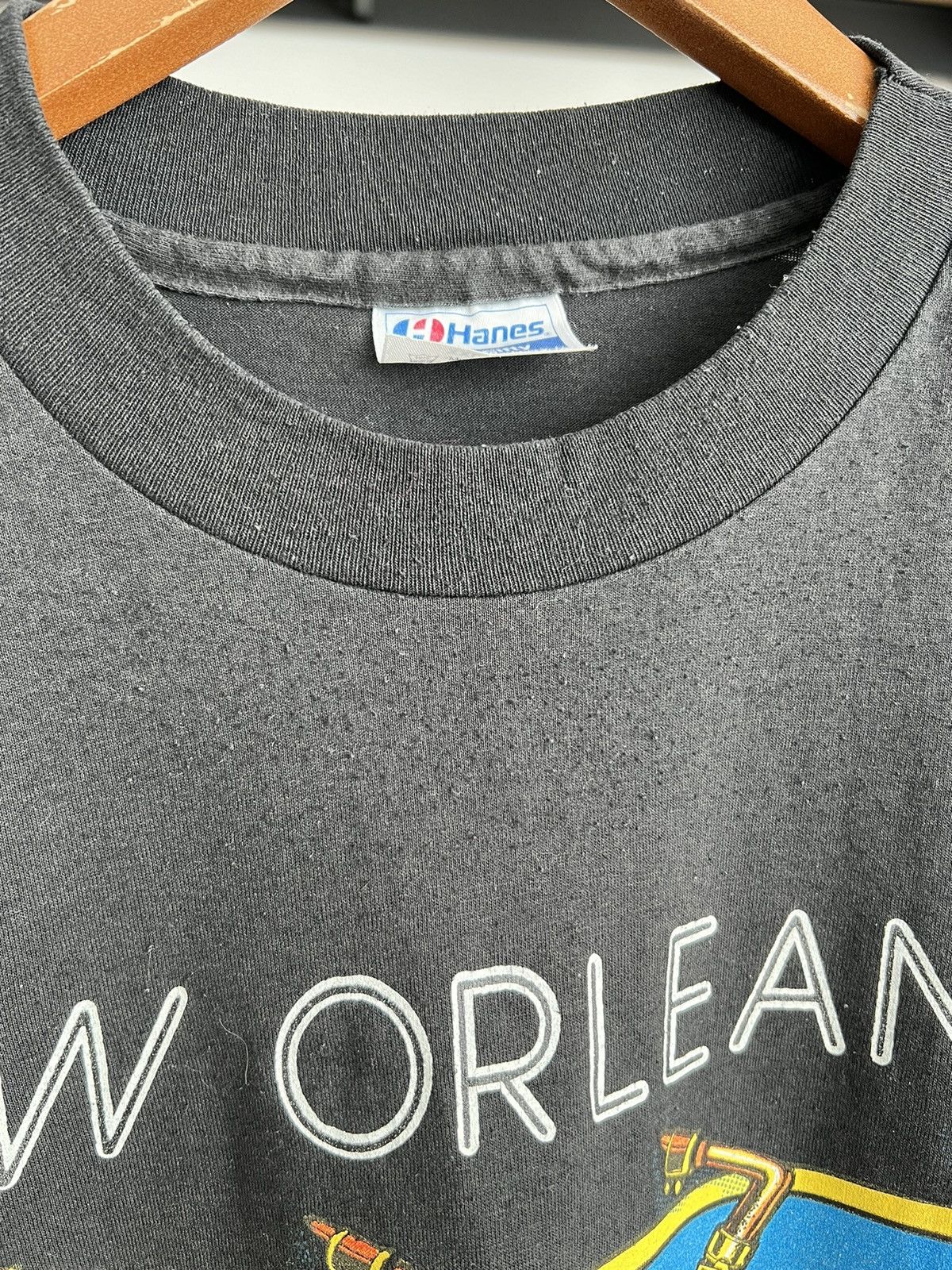 Vintage Vintage 90s New Orleans French Quarter Jazz 80s Black Tshirt Size US XXL / EU 58 / 5 - 13 Thumbnail