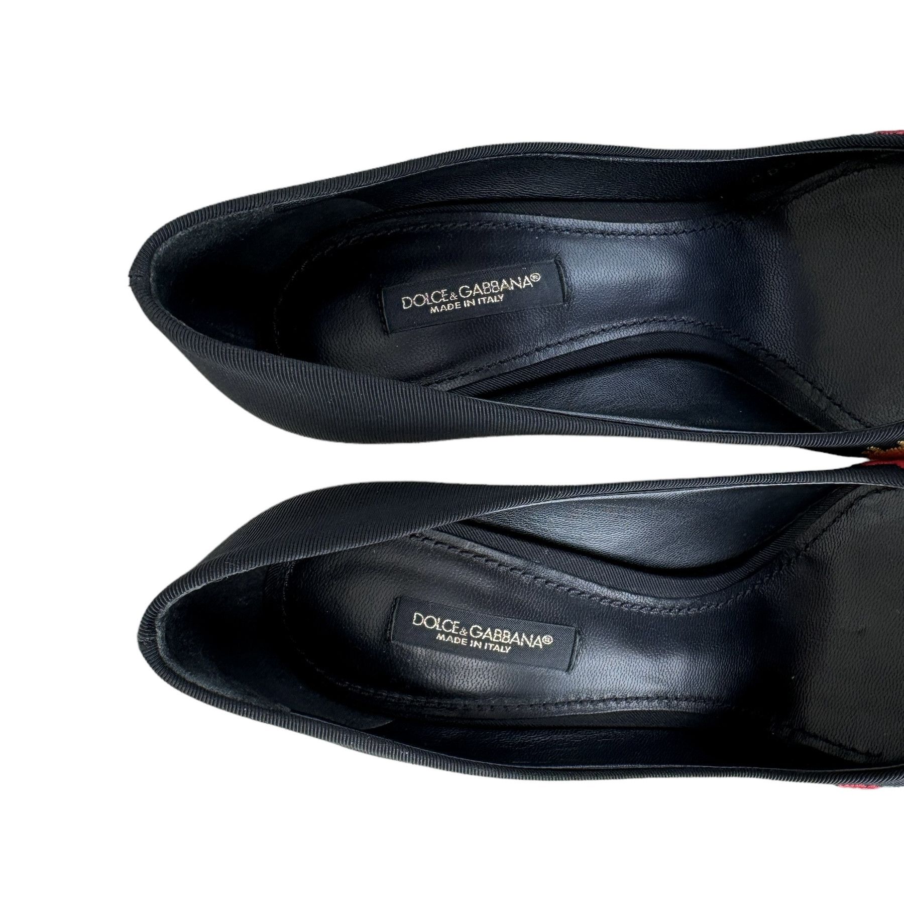Dolce & Gabbana Dolce & Gabbana Je Taime Maman Sequined Embroidered Pumps Size US 7 / IT 37 - 9 Thumbnail
