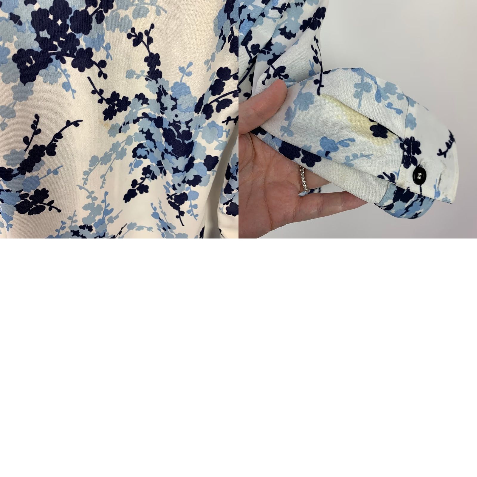 Vintage VINTAGE Joel California Shirt M White 70s Floral Polyester Saturday Night Fever Size M / US 6-8 / IT 42-44 - 8 Thumbnail