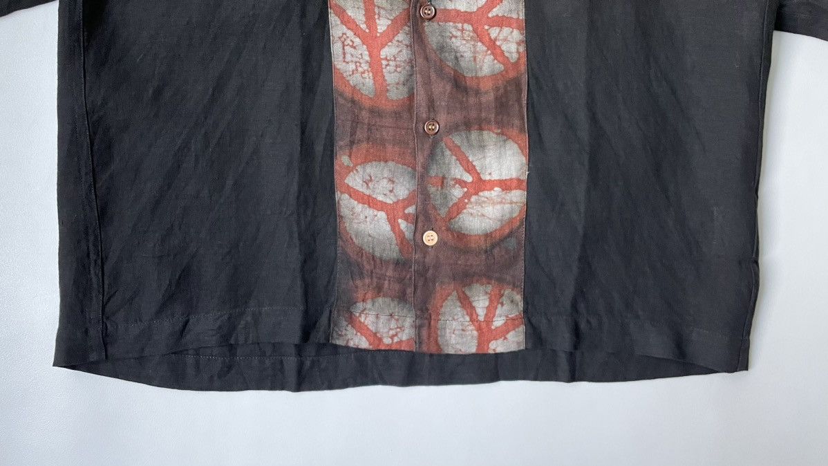Story Mfg. Black/Orange ‘Peace’ Tie Dye Print Shirt Size US M / EU 48-50 / 2 - 7 Thumbnail