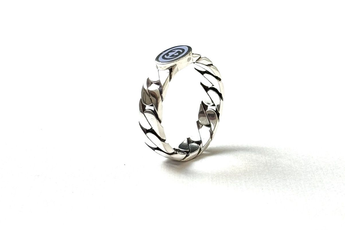 Gucci Gucci .925 Silver Link Ring Blue/Purple Size ONE SIZE - 4 Thumbnail