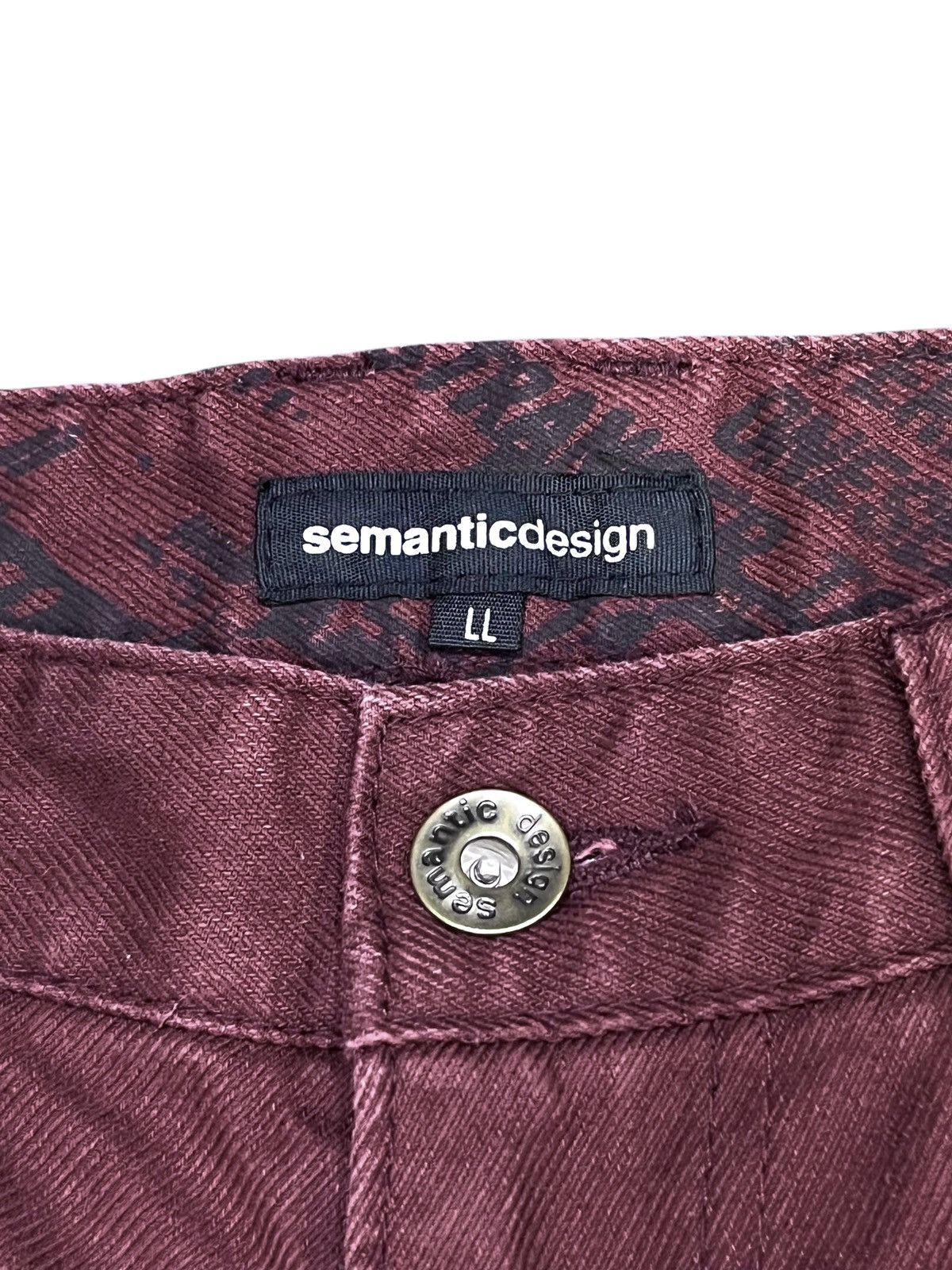 Japanese Brand 🔥Vintage SEMANTIC DESIGN Punk Bondage Zipper Poem Pants Size US 32 / EU 48 - 7 Thumbnail