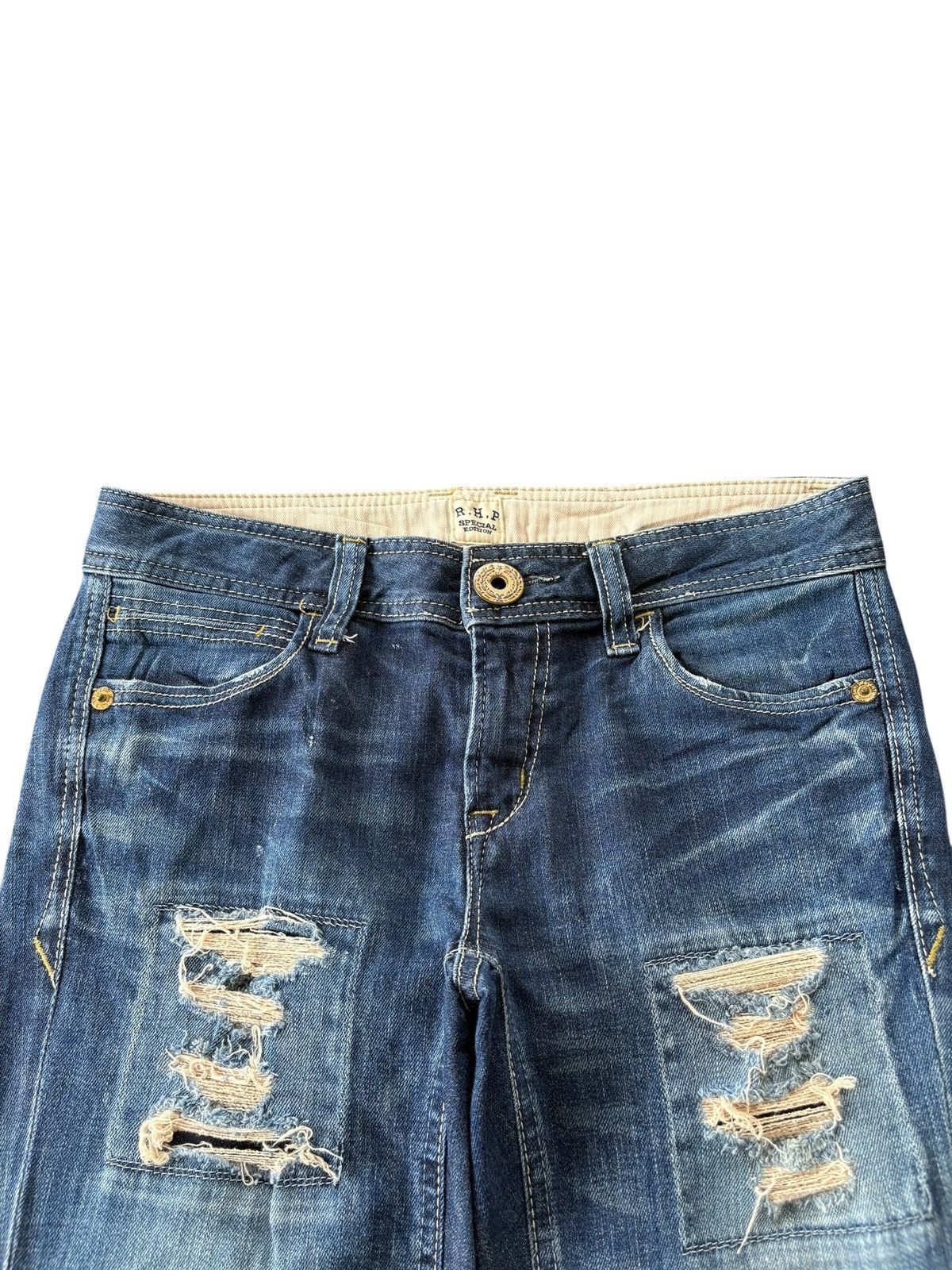 Hysteric Glamour Vintage Japanese Brand Rusty Distressed Low Rise Flare Jeans Size 31" - 4 Thumbnail