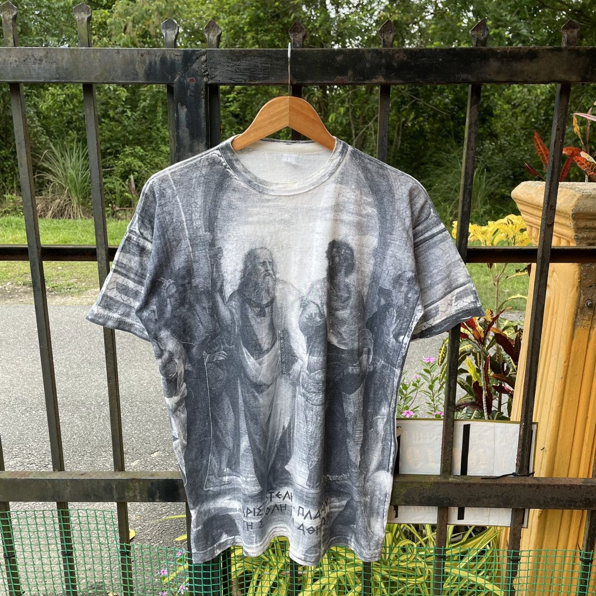 Vintage 🔥Vintage 90s Retro Art Graphic Of Greek Kuno Over Print Tee Size US L / EU 52-54 / 3 - 1 Thumbnail