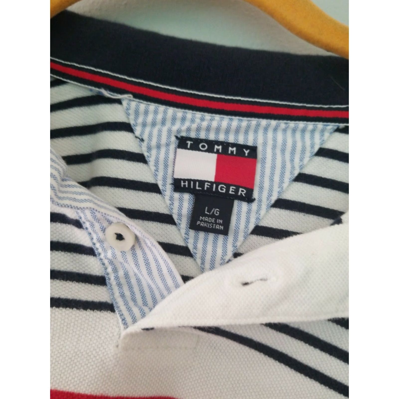 Tommy Hilfiger Tommy Hilfiger Womens L Striped Polo Red White Blue Patriotic SS 2005 Polo Women L Red White Blue Patriotic 2005 Size L / US 10 / IT 46 - 3 Thumbnail