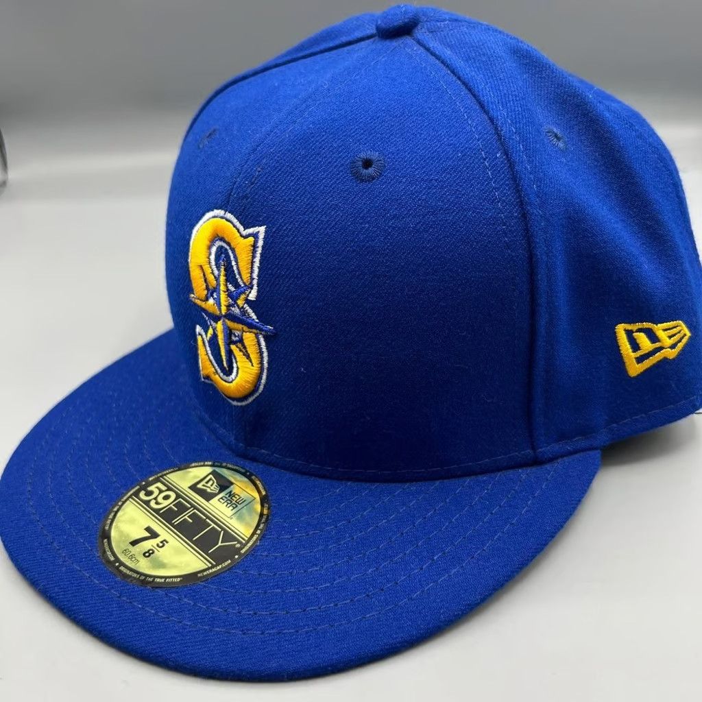 New Era Seattle Mariners Hat Men 7 5/8 59Fifty New Era Fitted Cap Size ONE SIZE - 2 Thumbnail