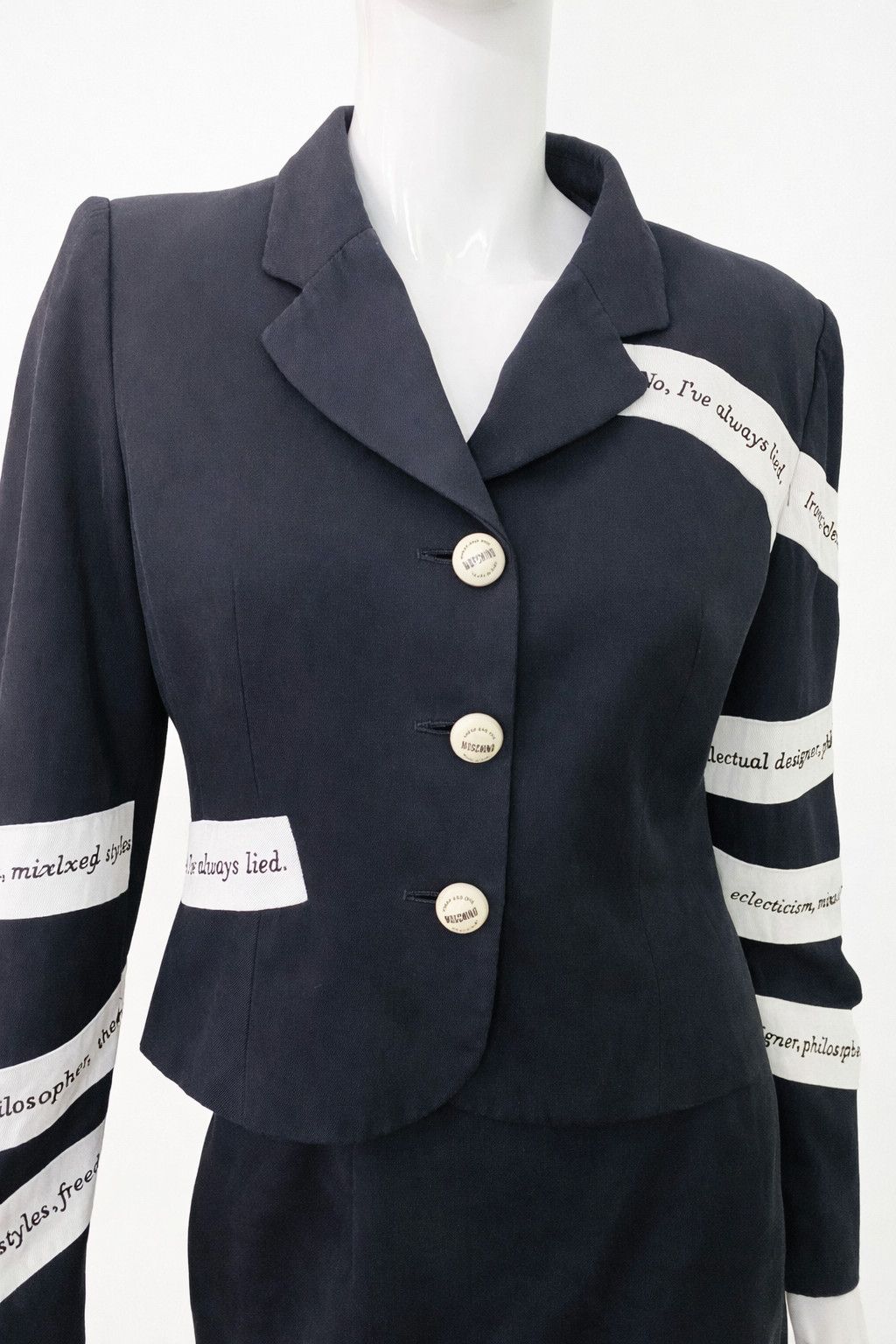 Moschino Moschino Cheap and Chic Irony Text Vintage Costume Suit Size L / US 10 / IT 46 - 9 Thumbnail