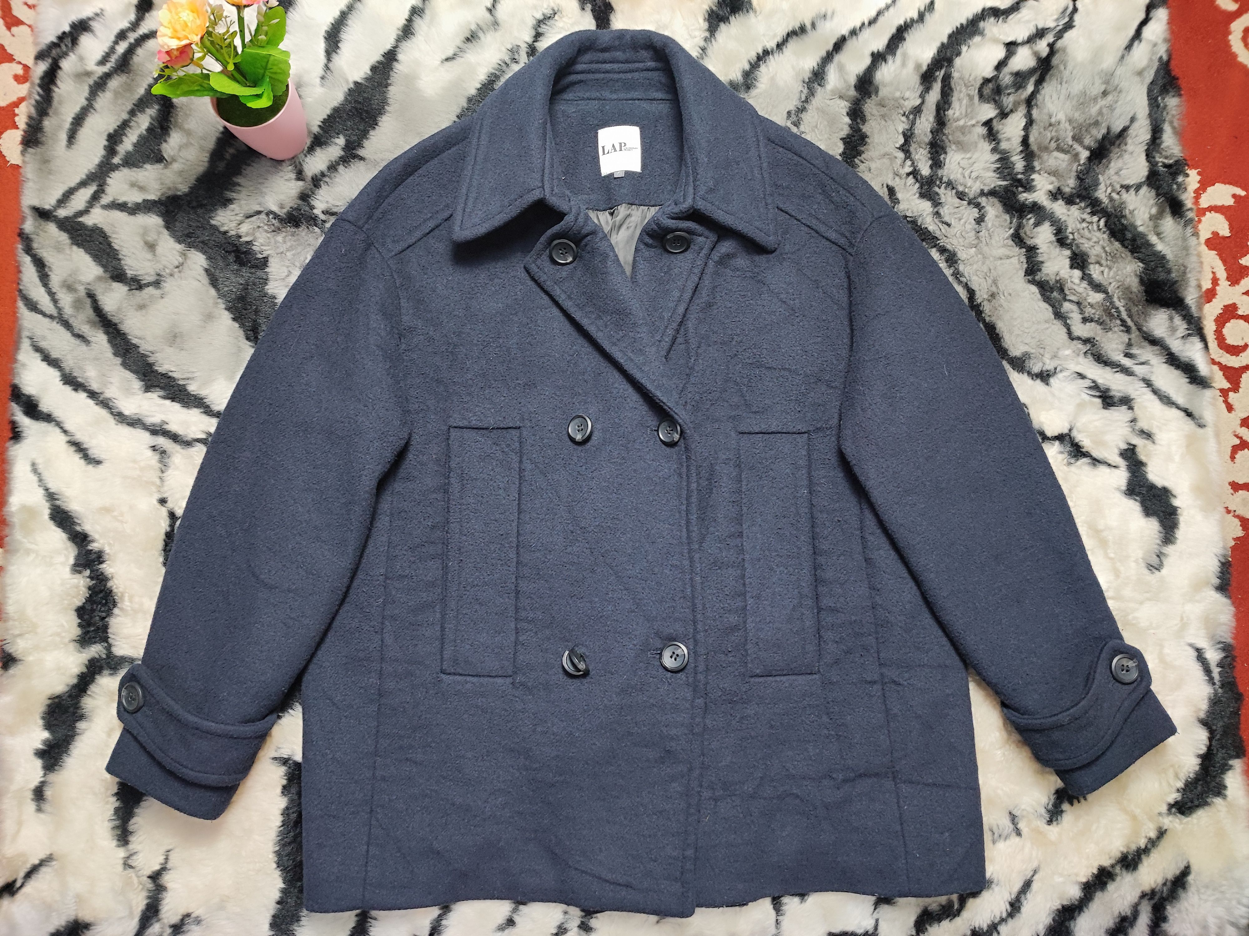 Designer Wool Jacket Inspired Issey Miyake Size US M / EU 48-50 / 2 - 2 Thumbnail