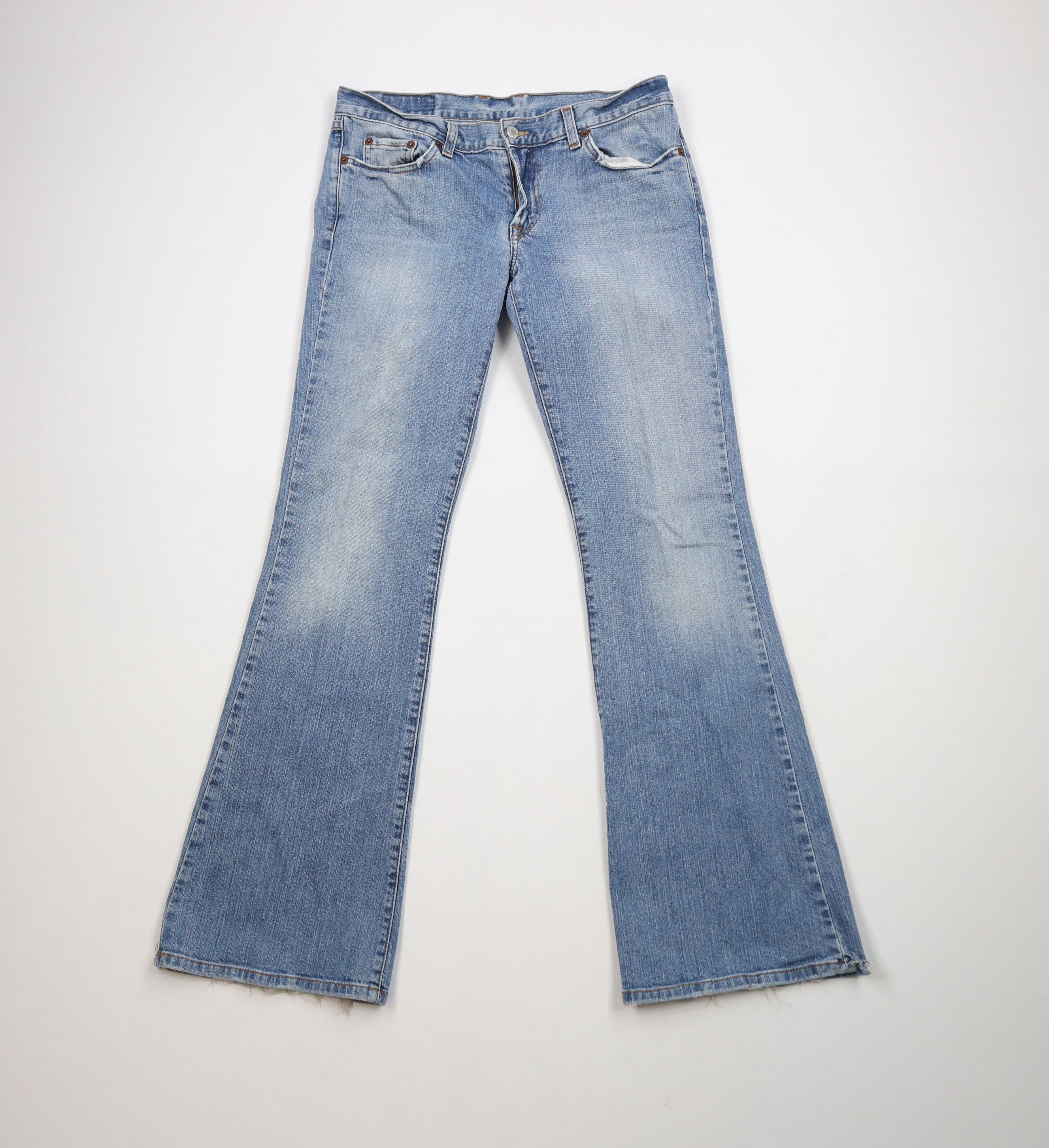 Lucky Brand × Vintage Vintage 90s Y2K Lucky Brand Flared Babydoll Denim Jeans USA Size 32" / US 10 / IT 46 - 1 Thumbnail