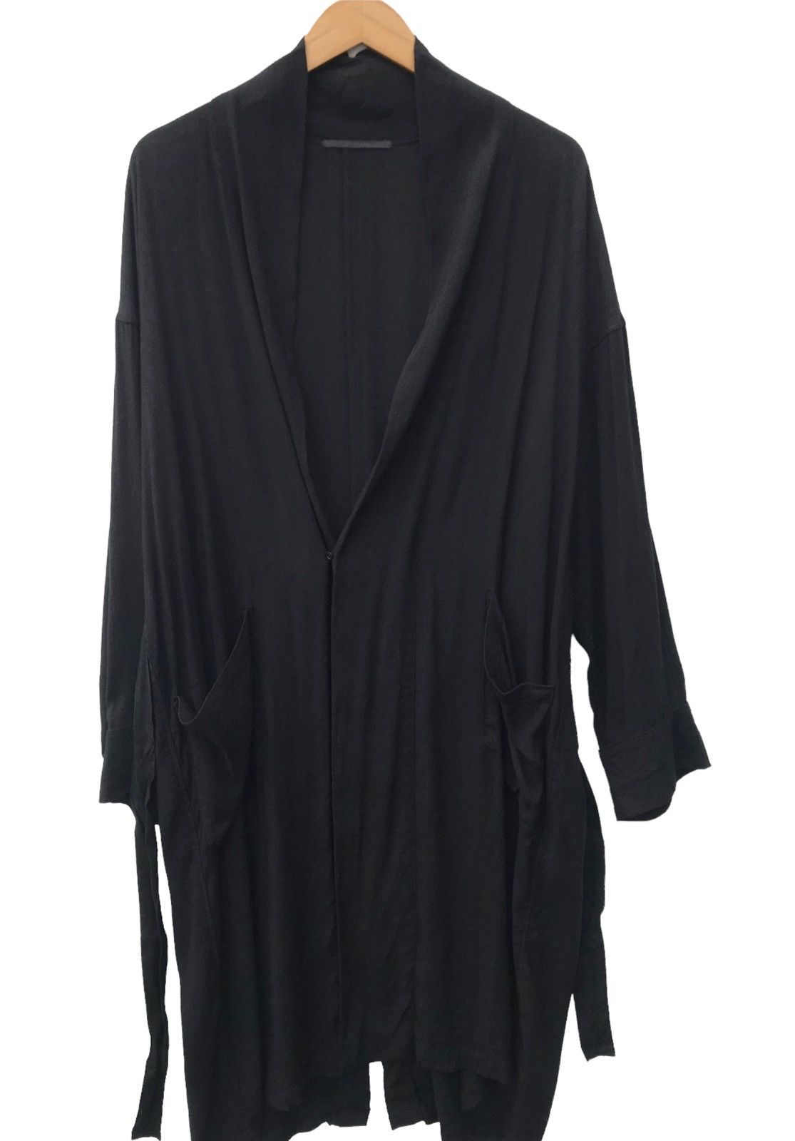 Japanese Brand Ap Studio Long Kimono Haori Rayon Linen Light Jacket Size L / US 10 / IT 46 - 3 Thumbnail